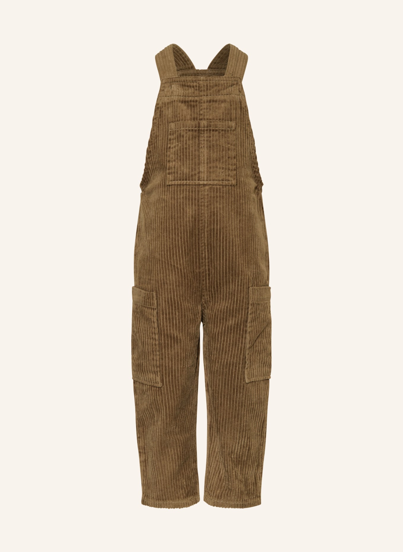 Rylee + Cru Manšestrové kalhoty s laclem, Barva: OLIVOVÁ (Obrázek 1)
