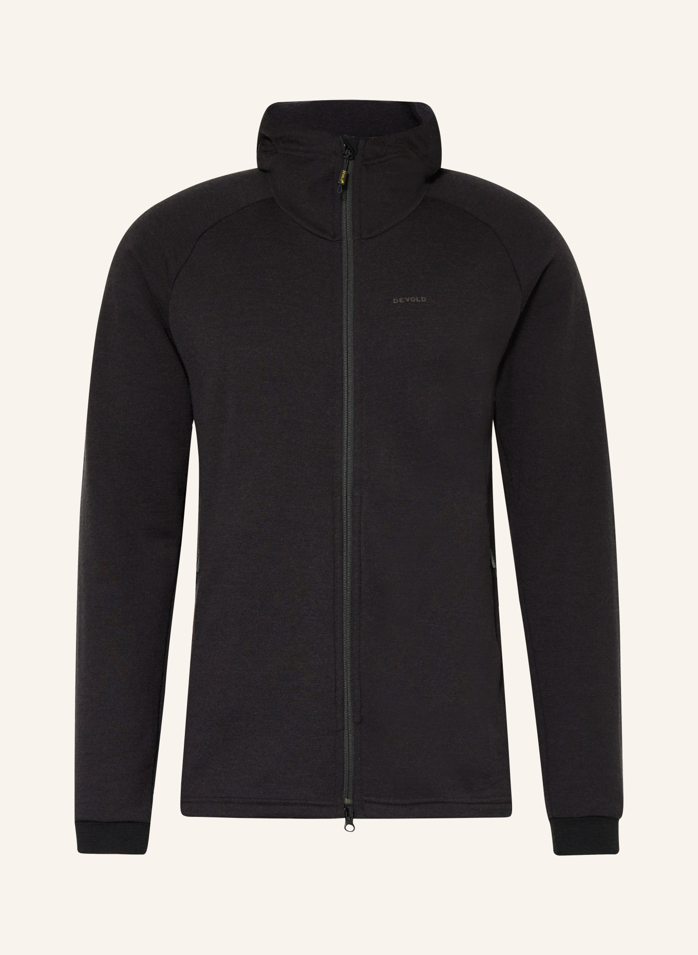 DEVOLD Mid-layer jacket NIBBA made of merino wool, Color: BLACK (Image 1)