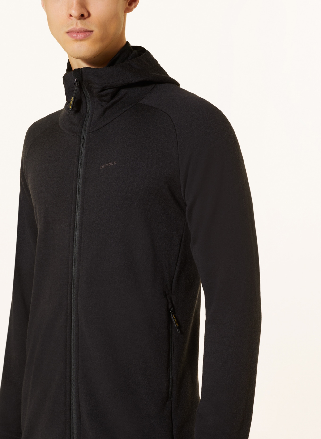 DEVOLD Mid-layer jacket NIBBA made of merino wool, Color: BLACK (Image 5)