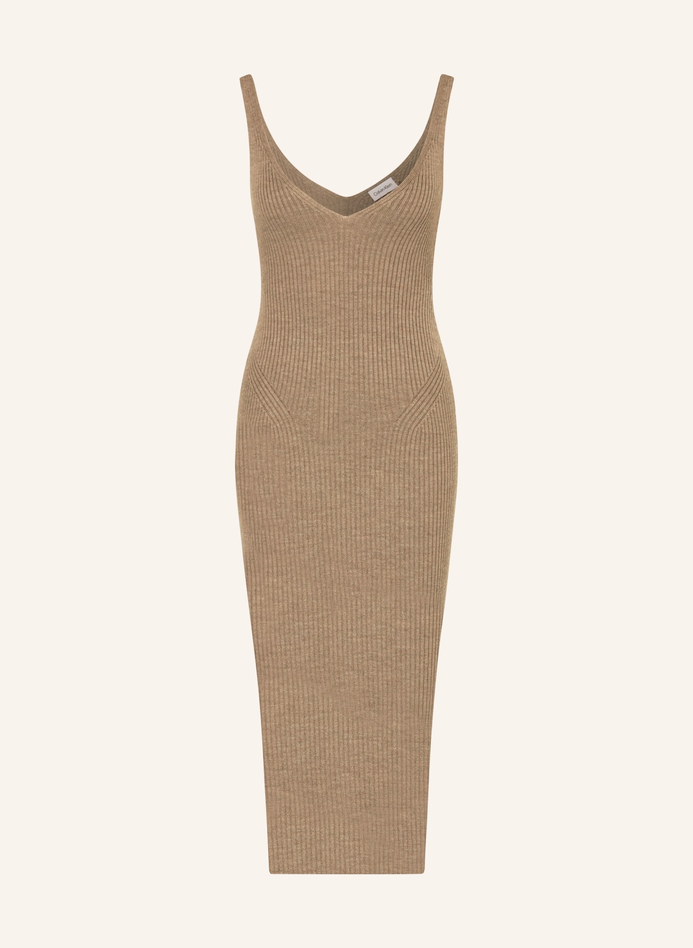 Calvin Klein Pletené šaty, Barva: HNĚDÁ (Obrázek 1)