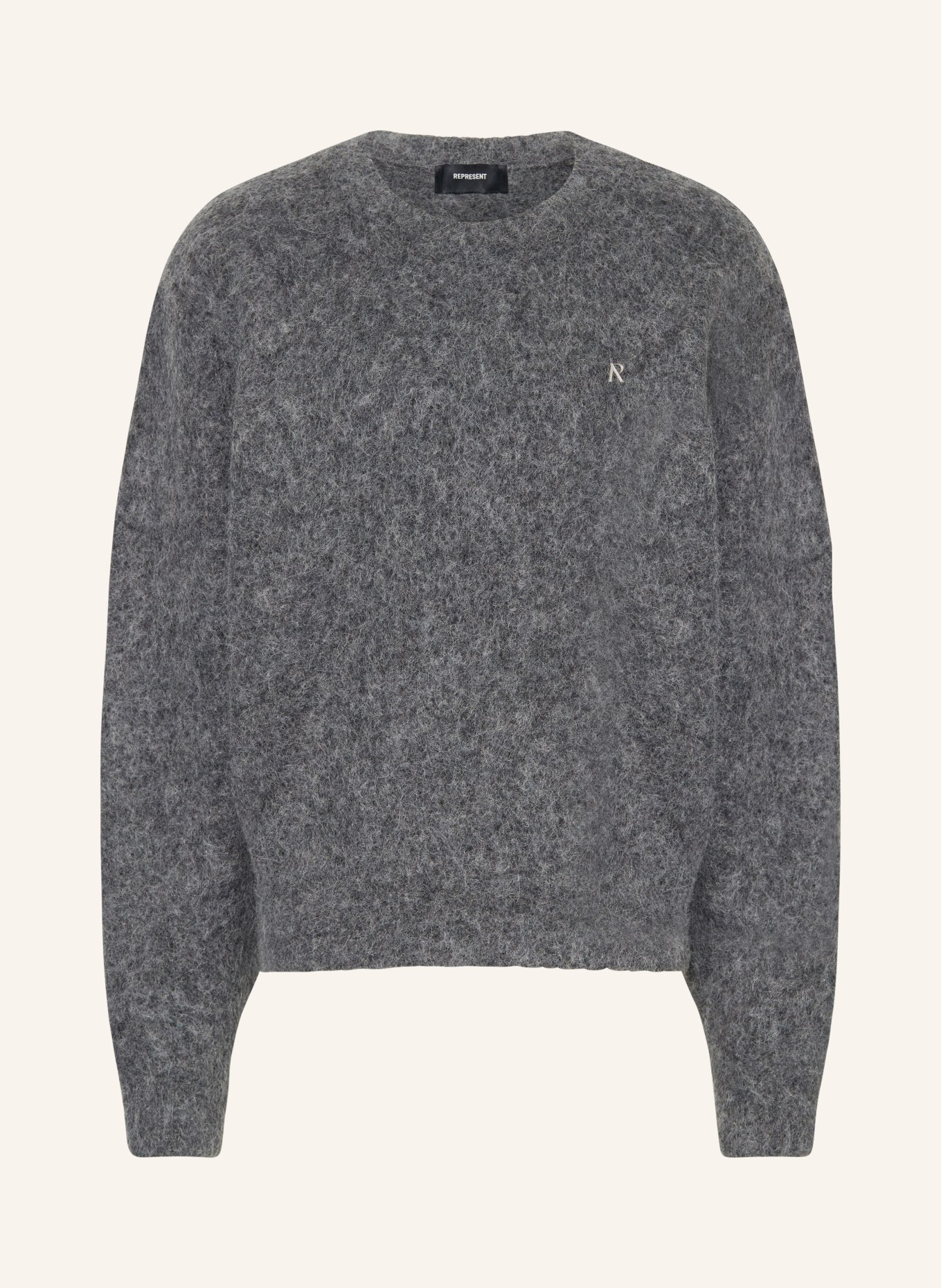 REPRESENT Sweater with alpaca, Color: DARK GRAY (Image 1)