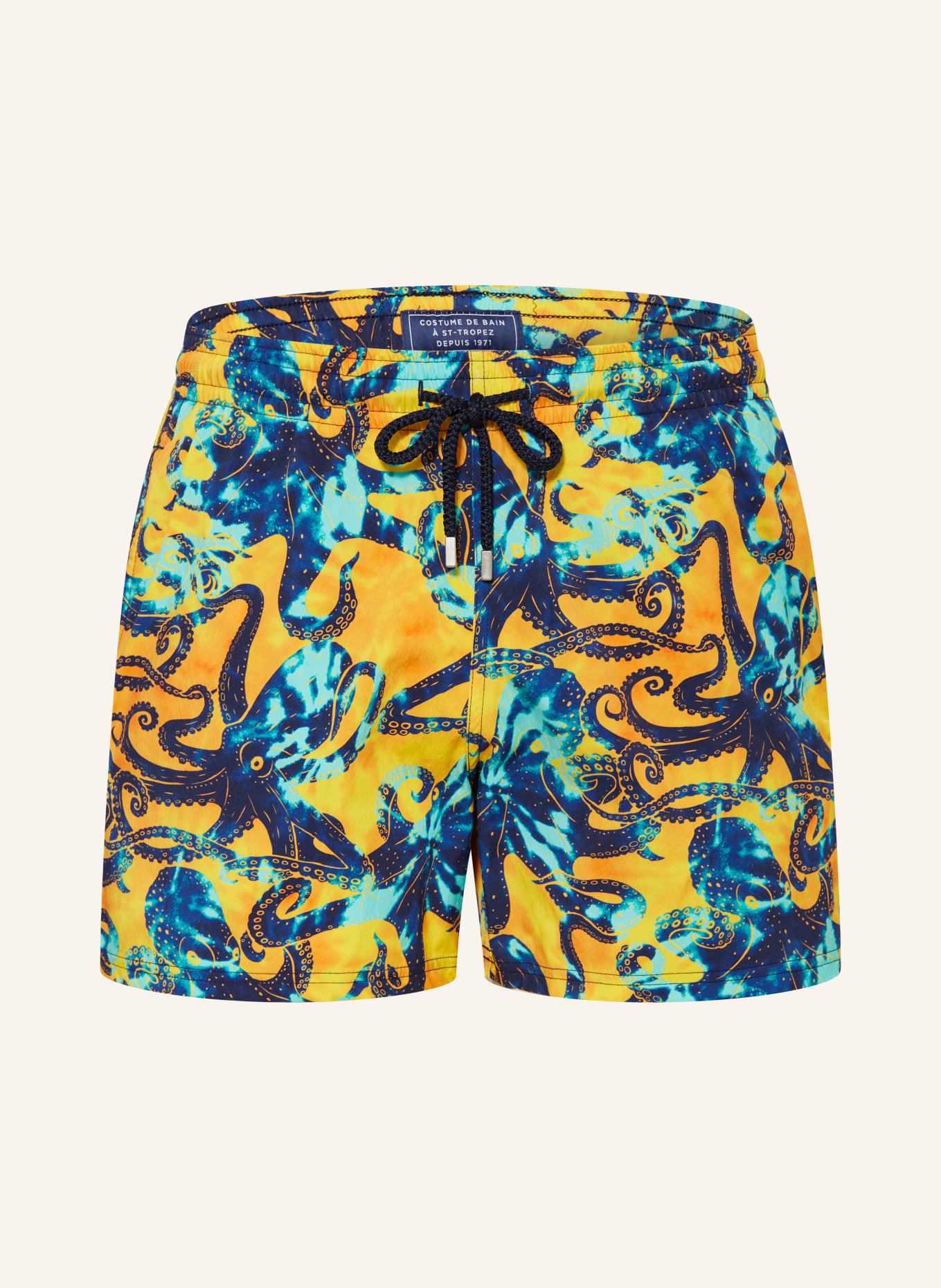 VILEBREQUIN Swim shorts MOORISE, Color: YELLOW/ BLUE/ TURQUOISE (Image 1)