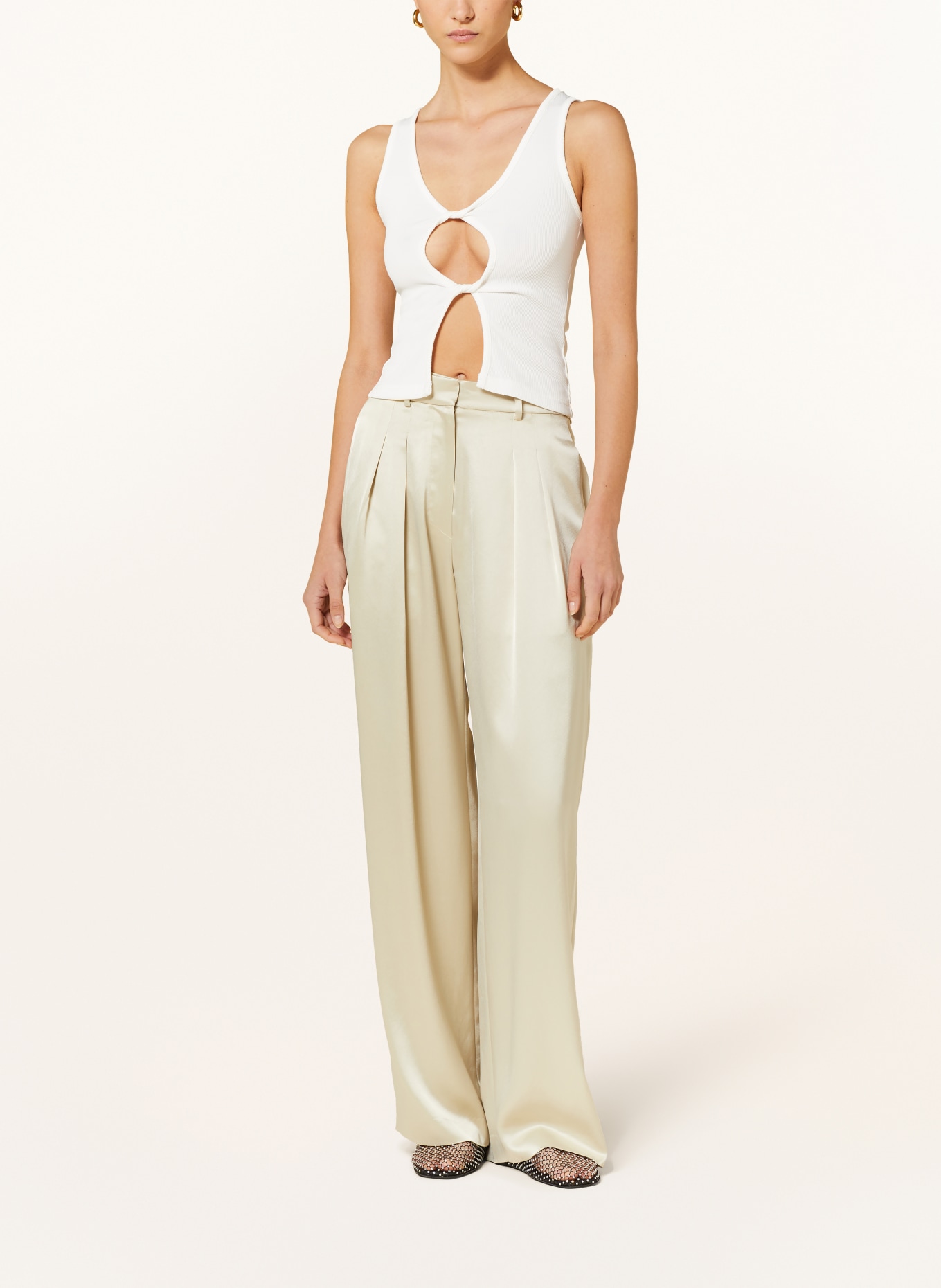 CHRISTOPHER ESBER Top OPEN TWIST TANK with cut-out, Color: WHITE (Image 2)