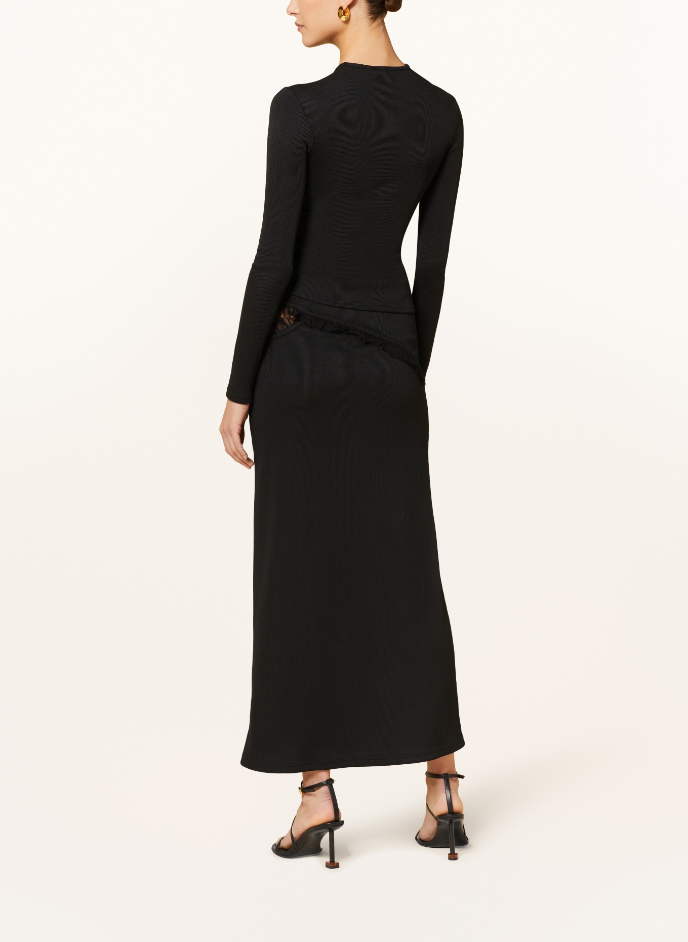 CHRISTOPHER ESBER Long sleeve shirt OPEN TWIST with cut-outs, Color: BLACK (Image 3)