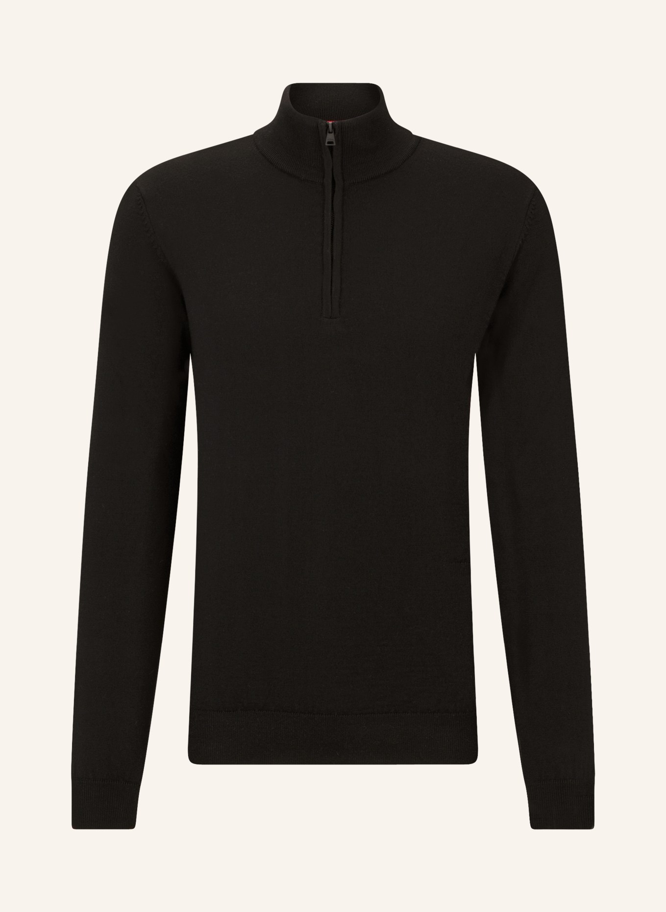 HUGO Half-zip sweater SAN QUIRIN, Color: BLACK (Image 1)