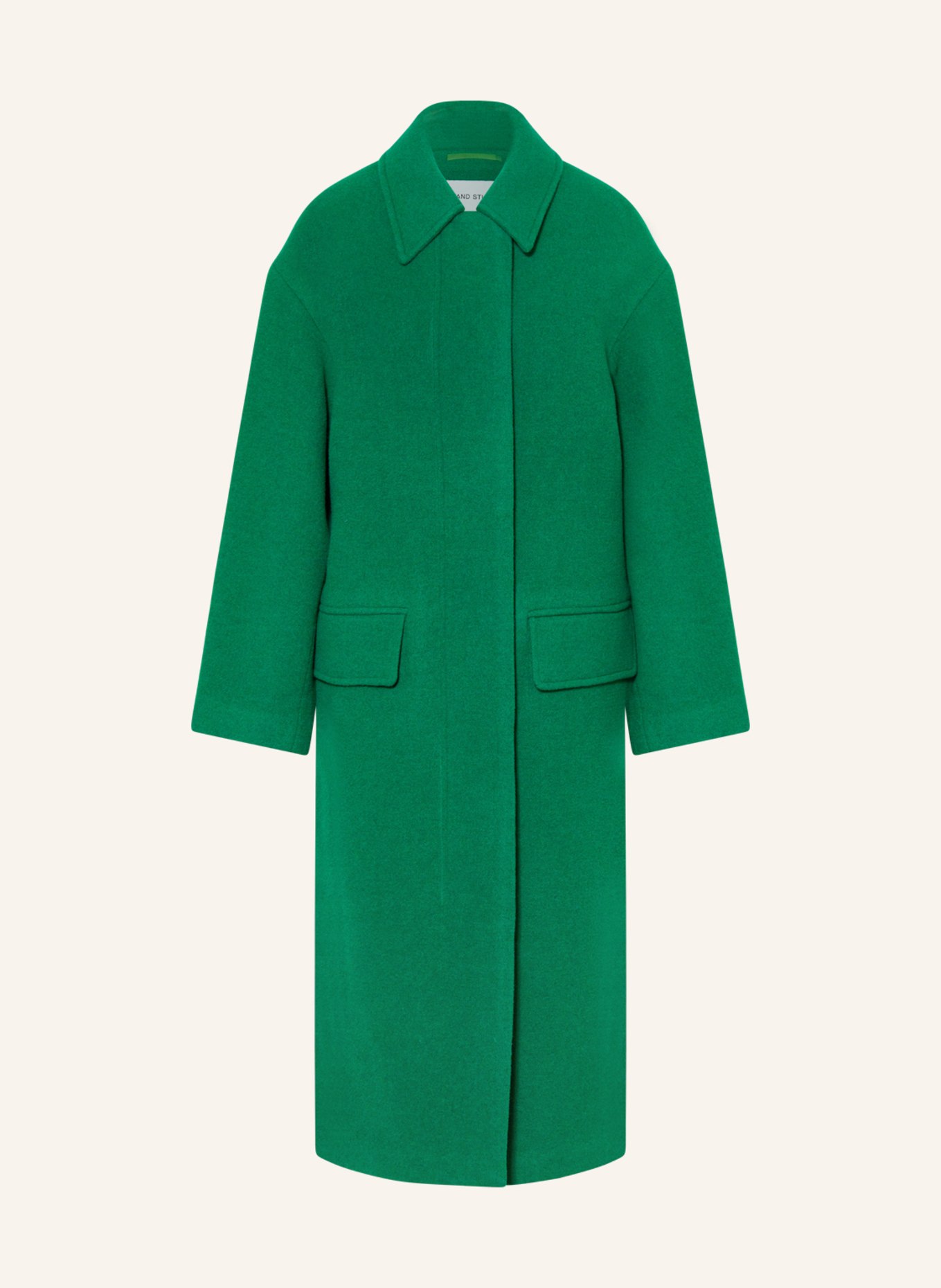 STAND STUDIO Wool coat MARLEIGH, Color: GREEN (Image 1)