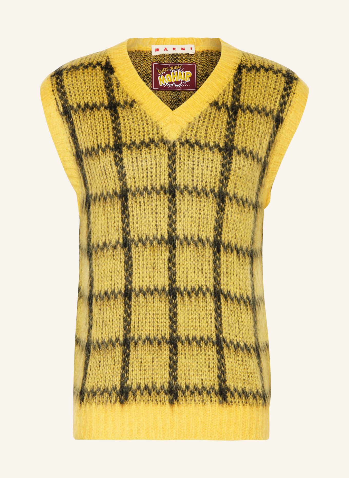 MARNI Sweater vest with mohair, Color: YELLOW/ BLACK (Image 1)