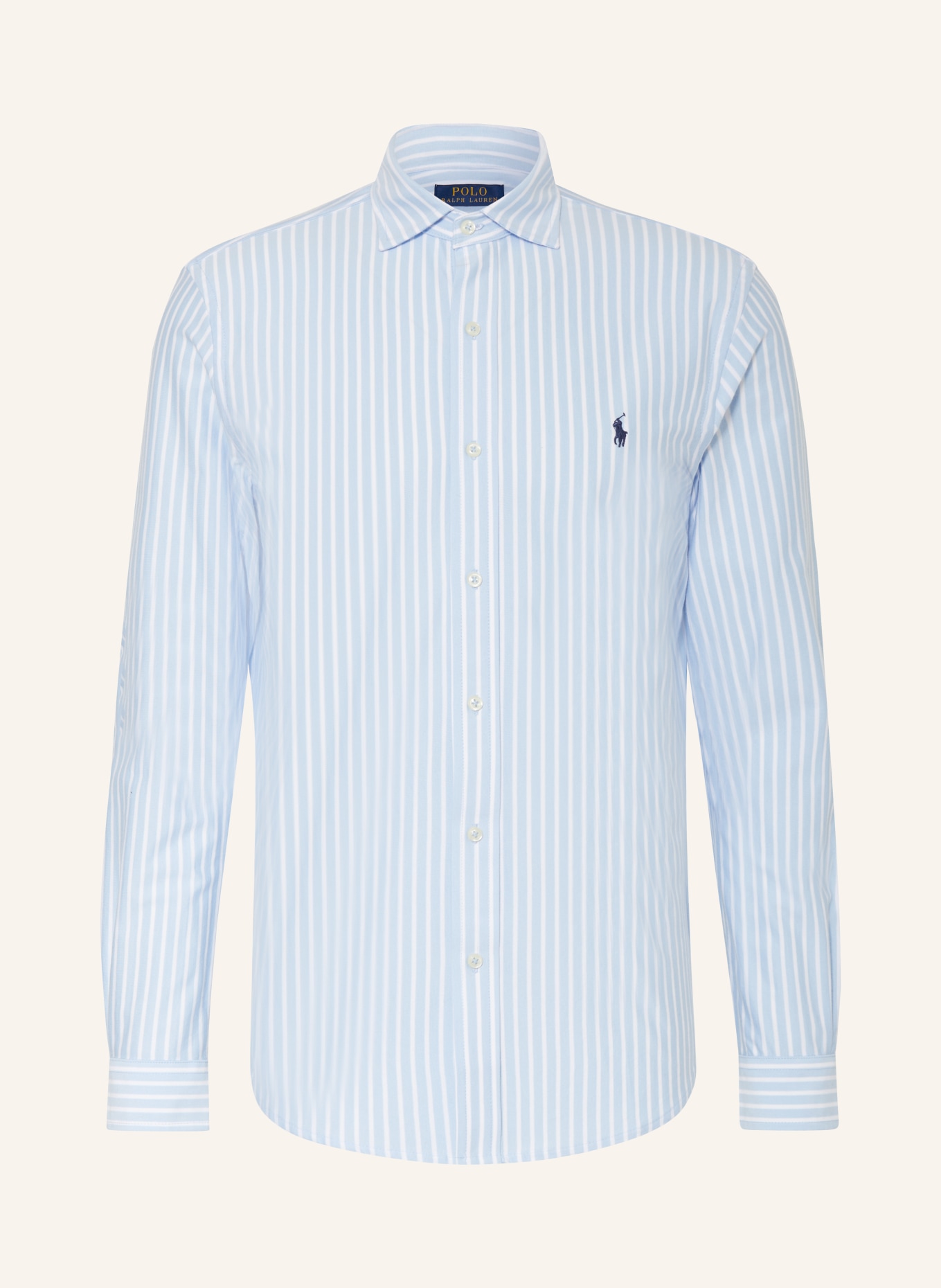 POLO RALPH LAUREN Jersey shirt regular fit, Color: LIGHT BLUE/ WHITE (Image 1)