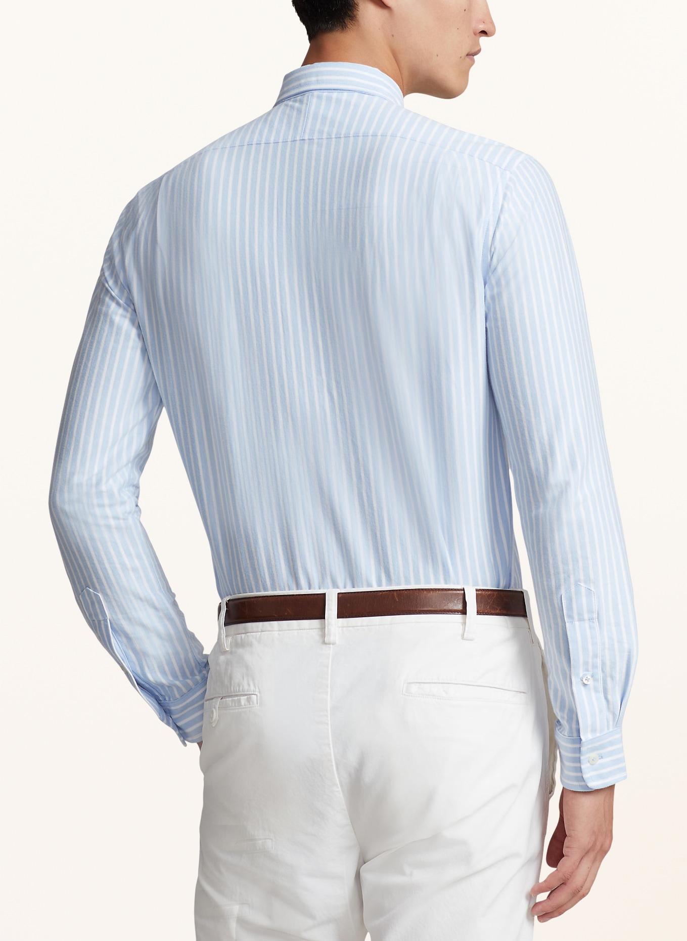 POLO RALPH LAUREN Jersey shirt regular fit, Color: LIGHT BLUE/ WHITE (Image 3)