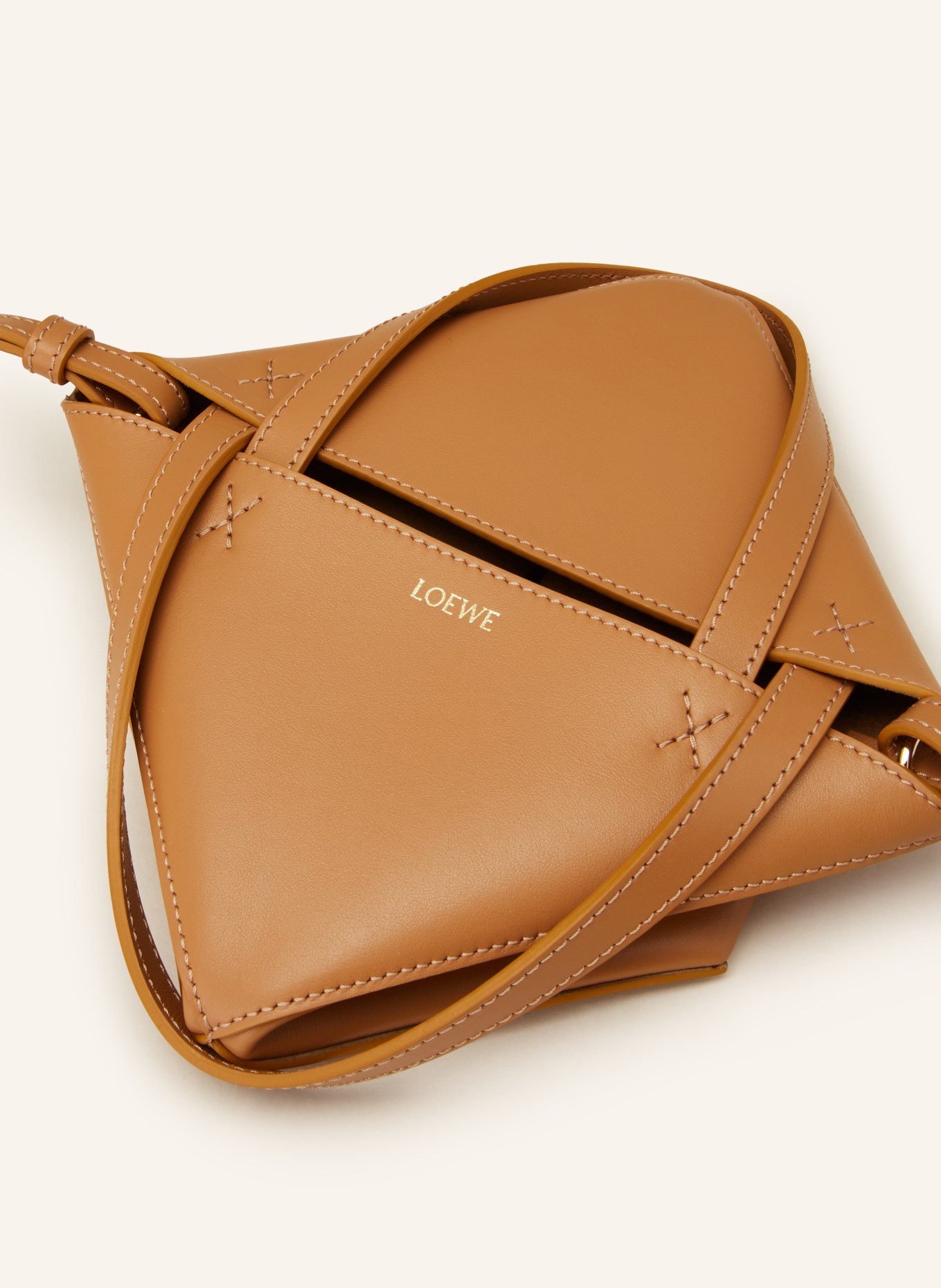 LOEWE Handbag PUZZLE TOTE MINI, Color: LIGHT BROWN (Image 3)