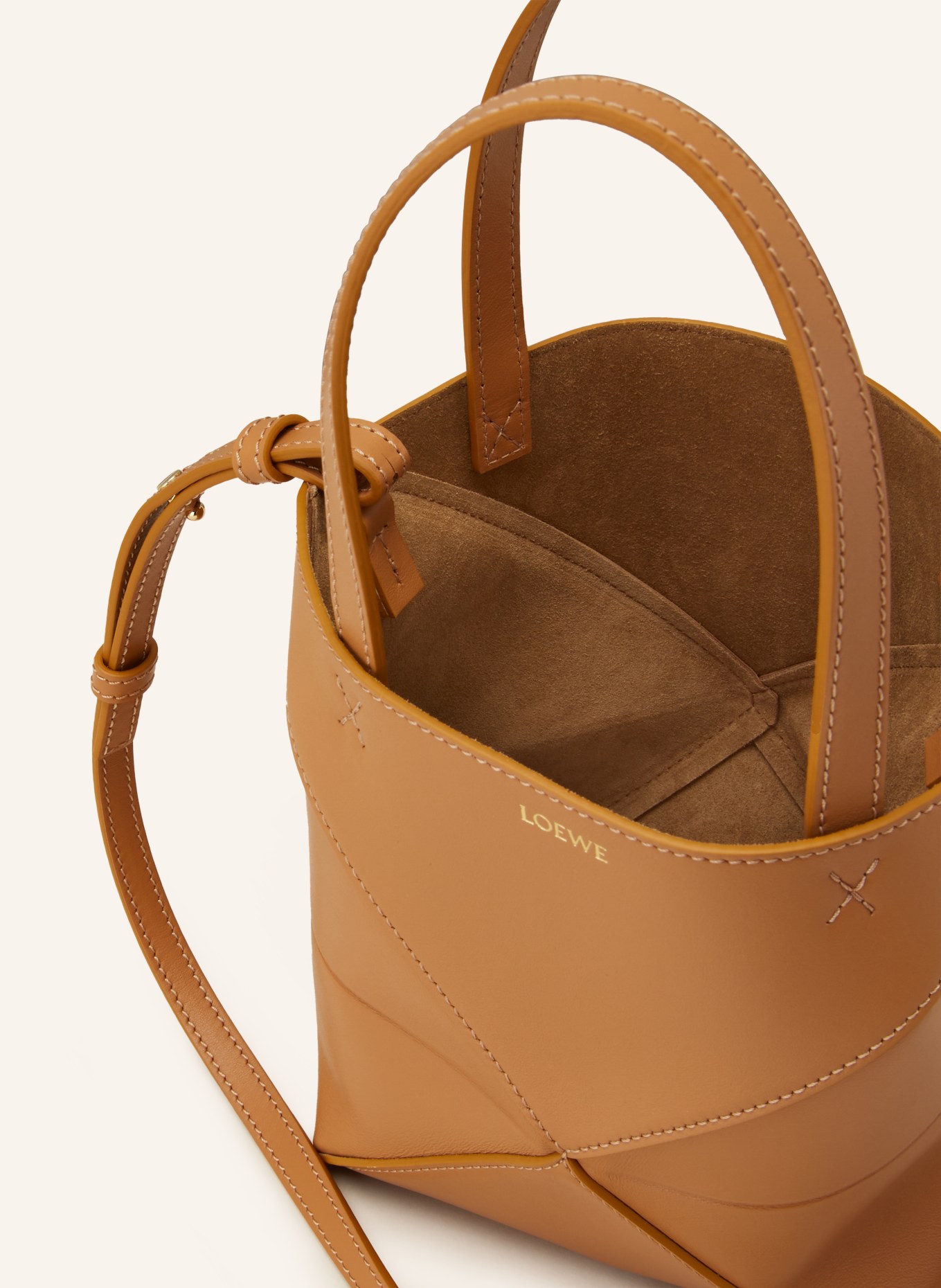 LOEWE Handbag PUZZLE TOTE MINI, Color: LIGHT BROWN (Image 4)
