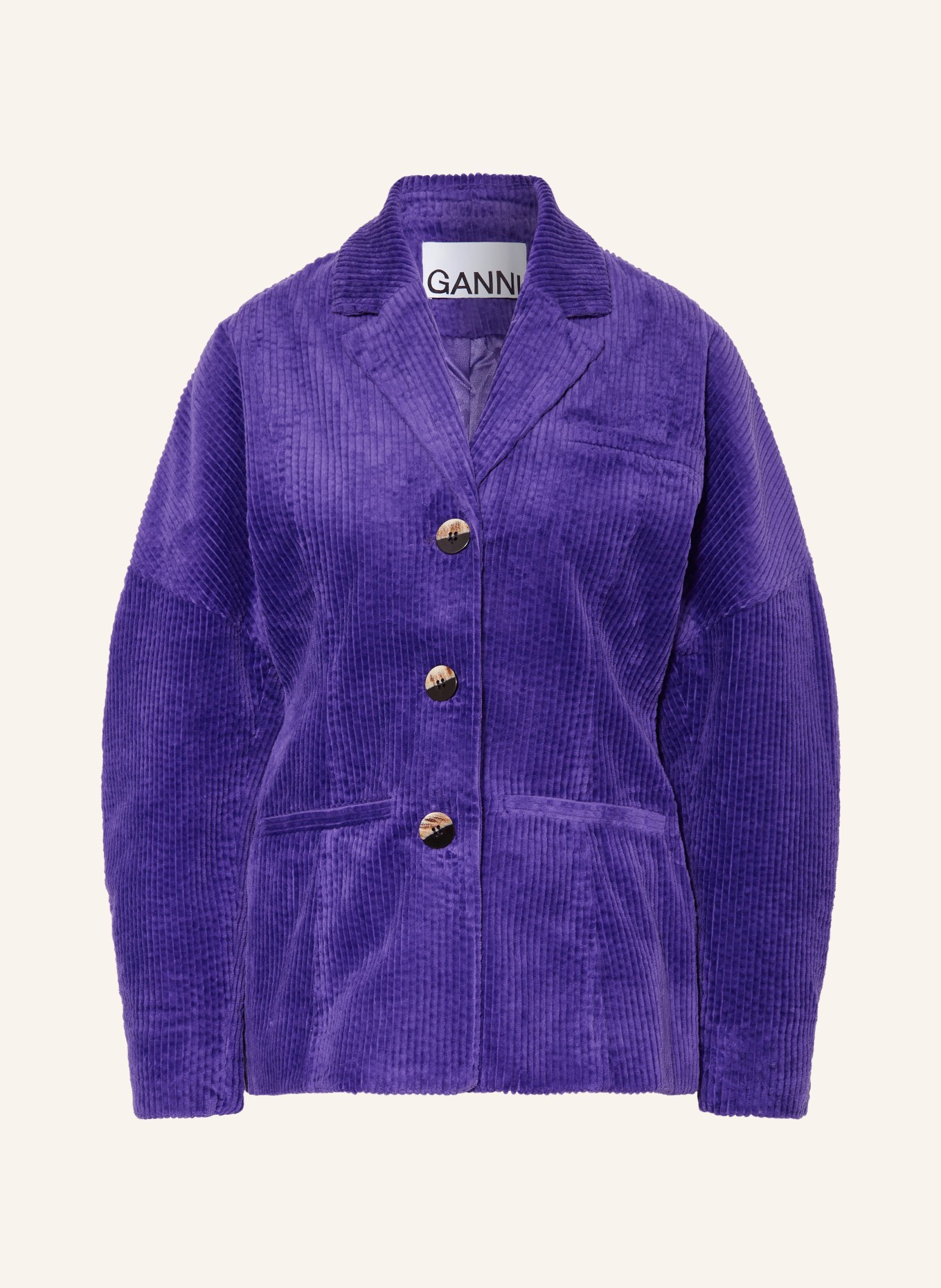 GANNI Corduroy blazer, Color: PURPLE (Image 1)