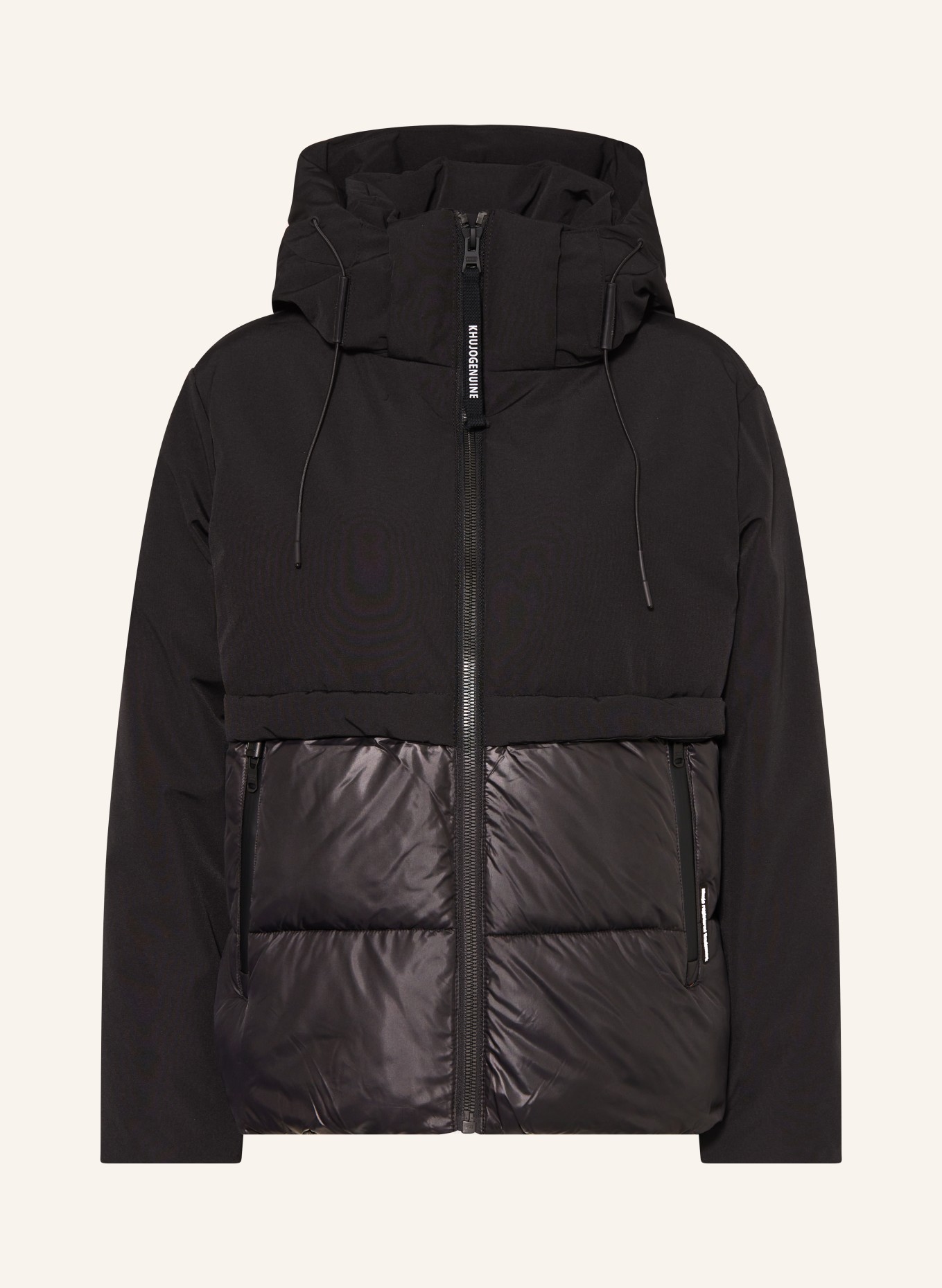 Quilted materials black WAYRA mixed jacket khujo in in