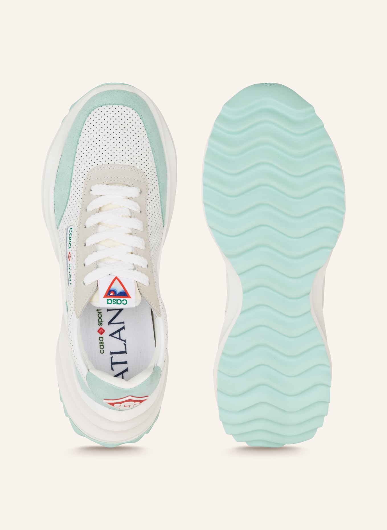 Casablanca Sneakers ATLANTIS, Color: WHITE/ MINT (Image 5)
