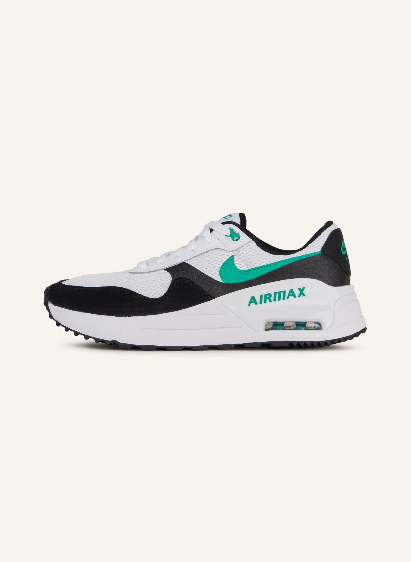 Nike Sneakers AIR MAX SYSTM, Color: WHITE/ BLACK/ GREEN (Image 4)