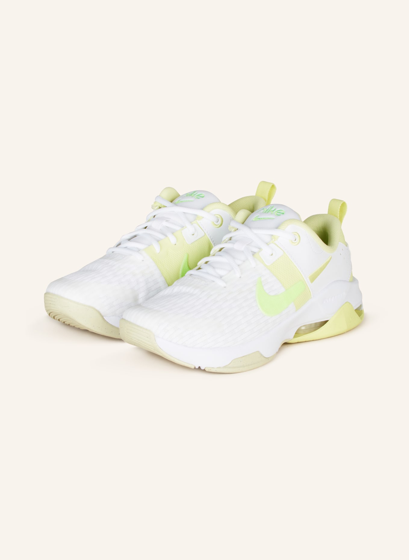 Nike Fitness shoes NIKE AIR ZOOM BELLA 6, Color: WHITE/ LIGHT YELLOW (Image 1)