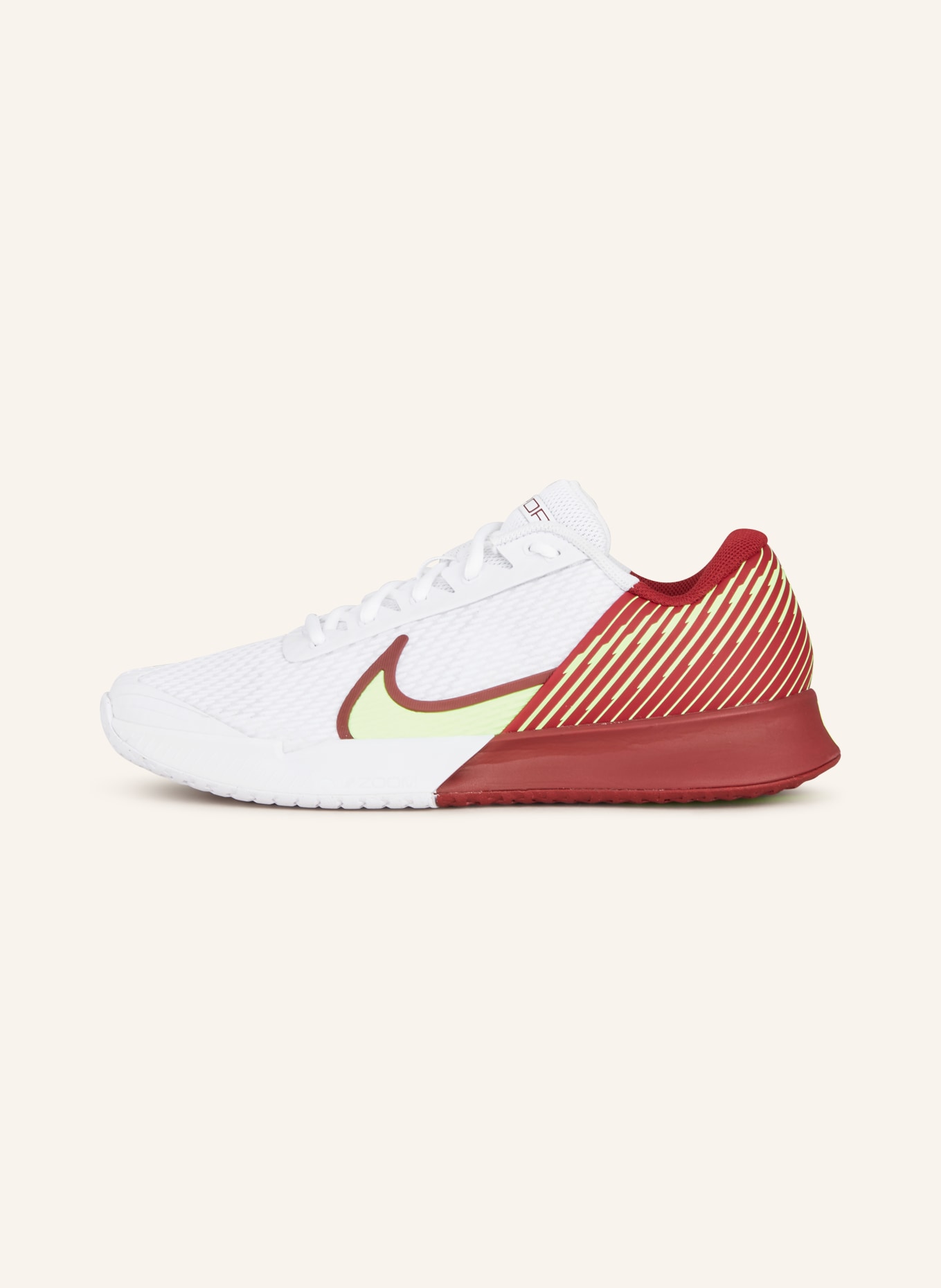 Nike Tennisschuhe NIKECOURT AIR ZOOM VAPOR PRO 2, Farbe: WEISS/ DUNKELROT (Bild 4)