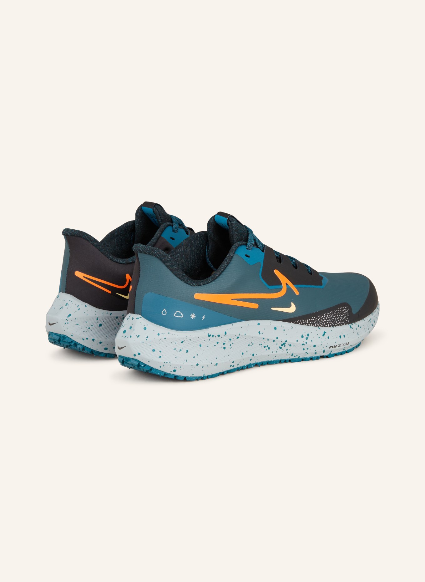 Nike Běžecké boty PEGASUS 39 SHIELD, Barva: PETROLEJOVÁ/ ORANŽOVÁ (Obrázek 2)