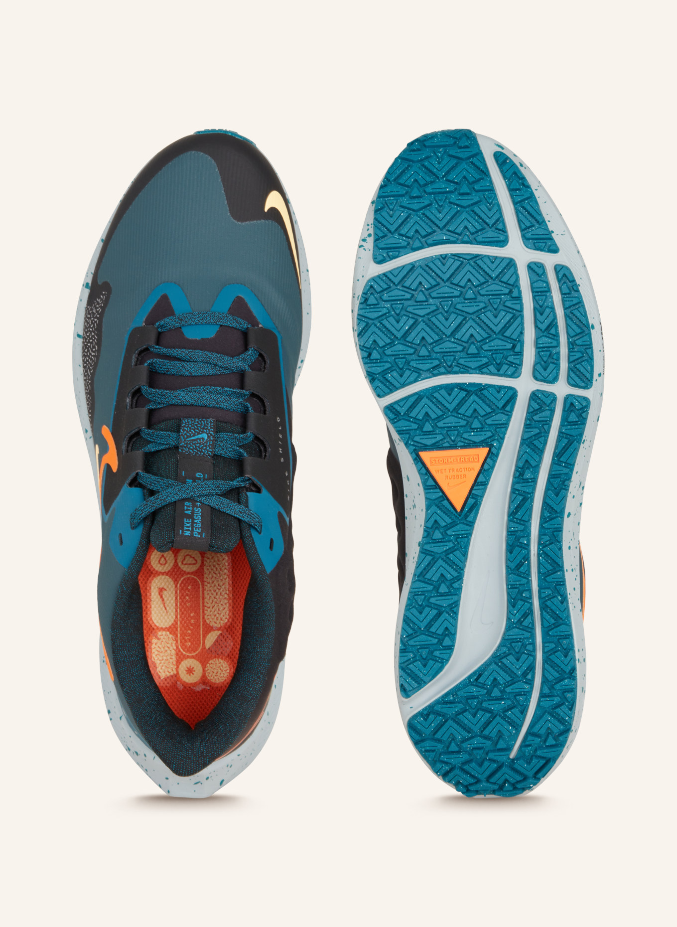 Nike Buty do biegania PEGASUS 39 SHIELD, Kolor: PETROL/ POMARAŃCZOWY (Obrazek 5)