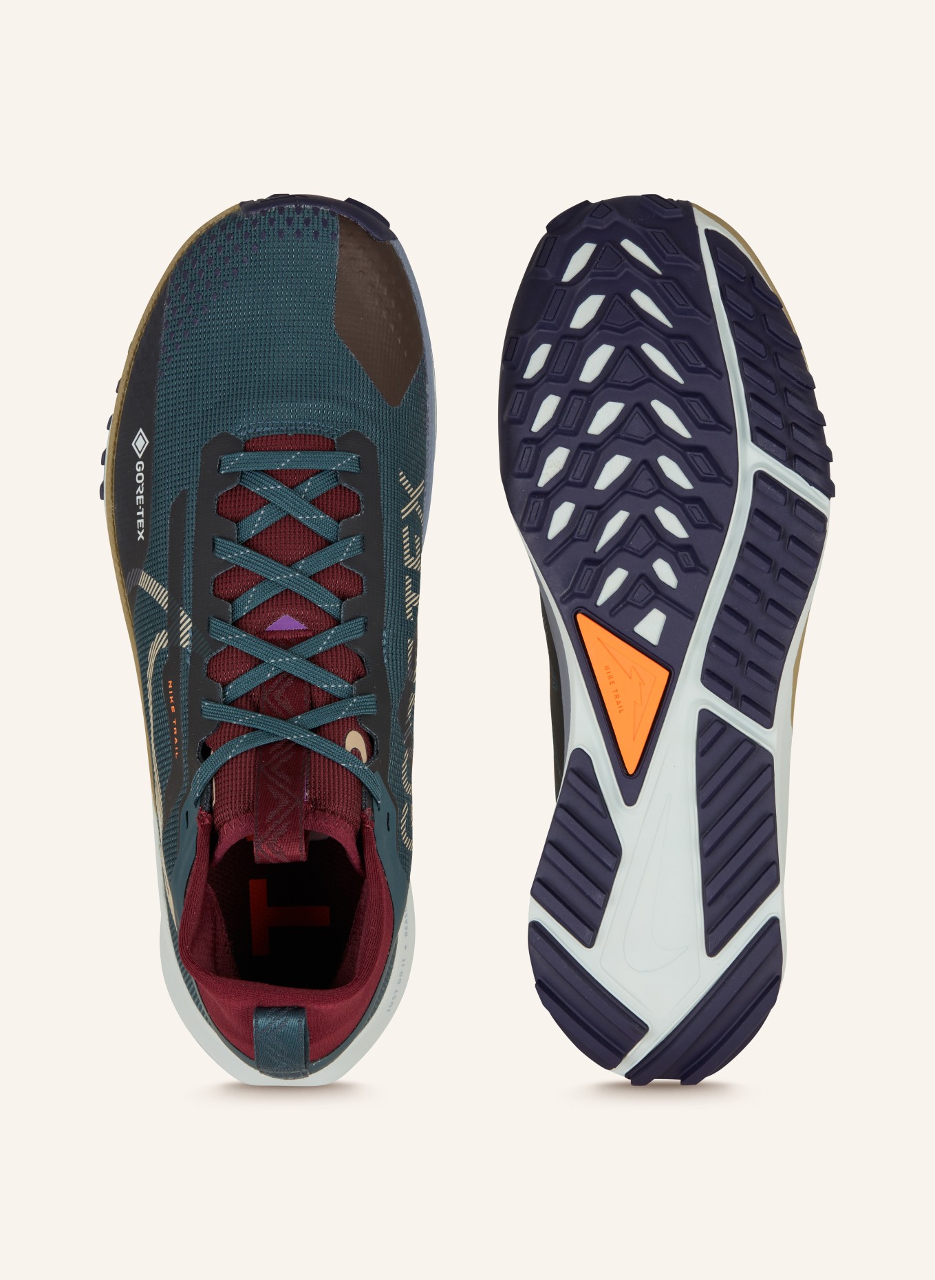 Nike Trailrunning-Schuhe PEGASUS TRAIL 4 GTX, Farbe: PETROL/ BEIGE (Bild 5)