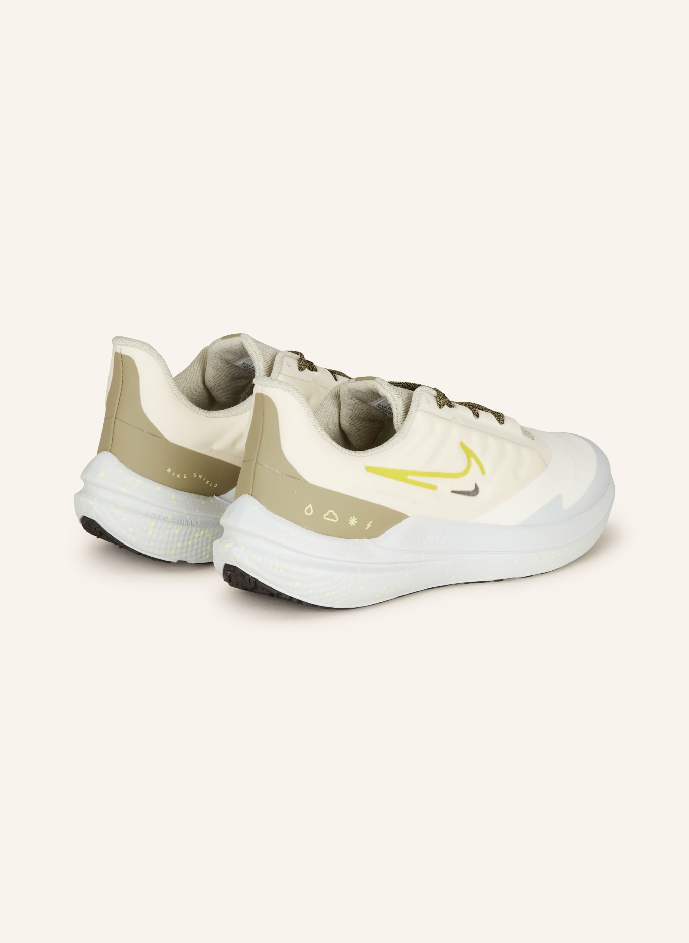 Nike Running shoes WINFLO 9 SHIELD, Color: ECRU/ LIGHT GRAY/ GREEN (Image 2)
