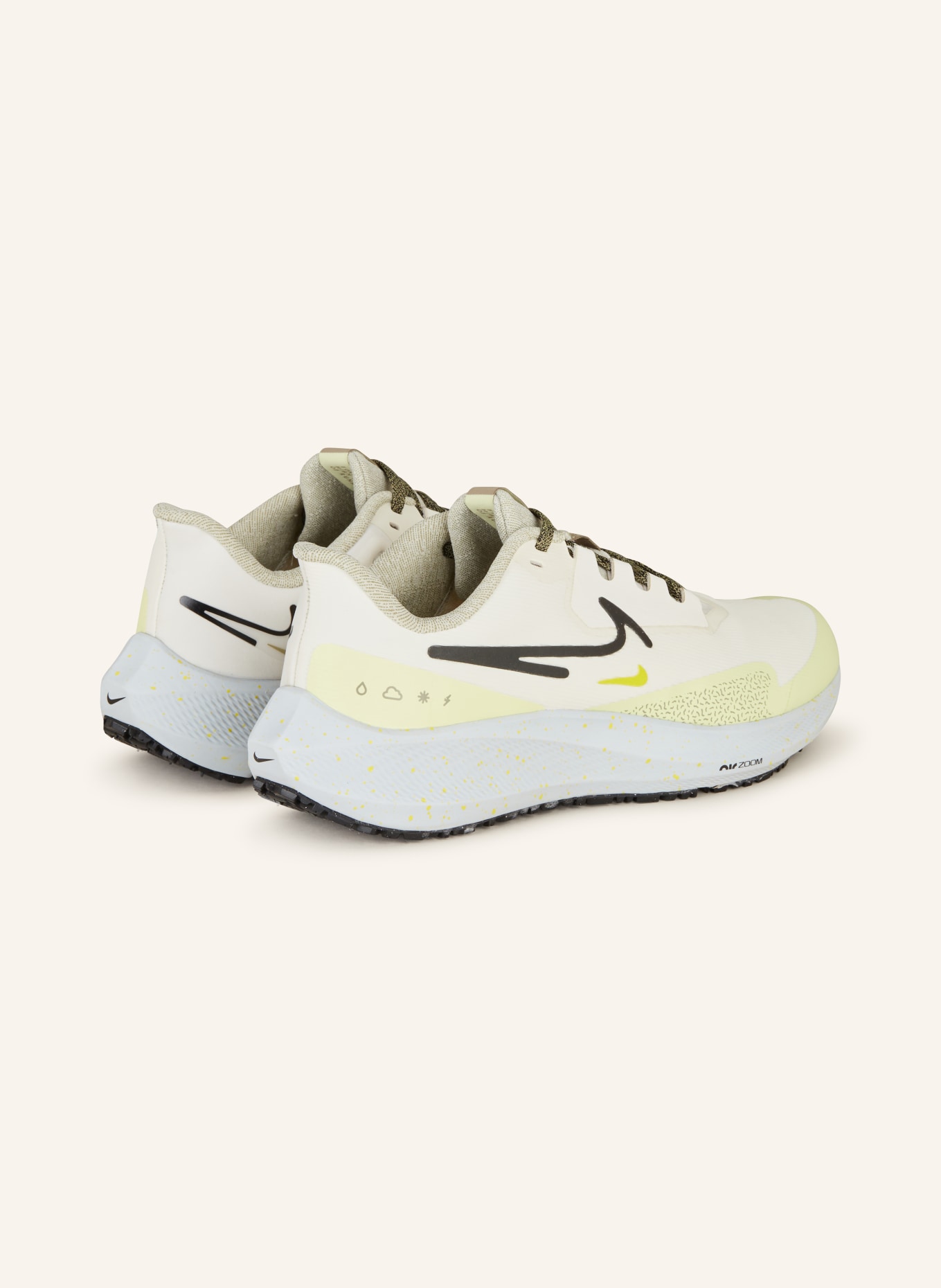 Nike Laufschuhe PEGASUS 39 SHIELD, Farbe: WEISS/ SCHWARZ/ HELLGELB (Bild 2)