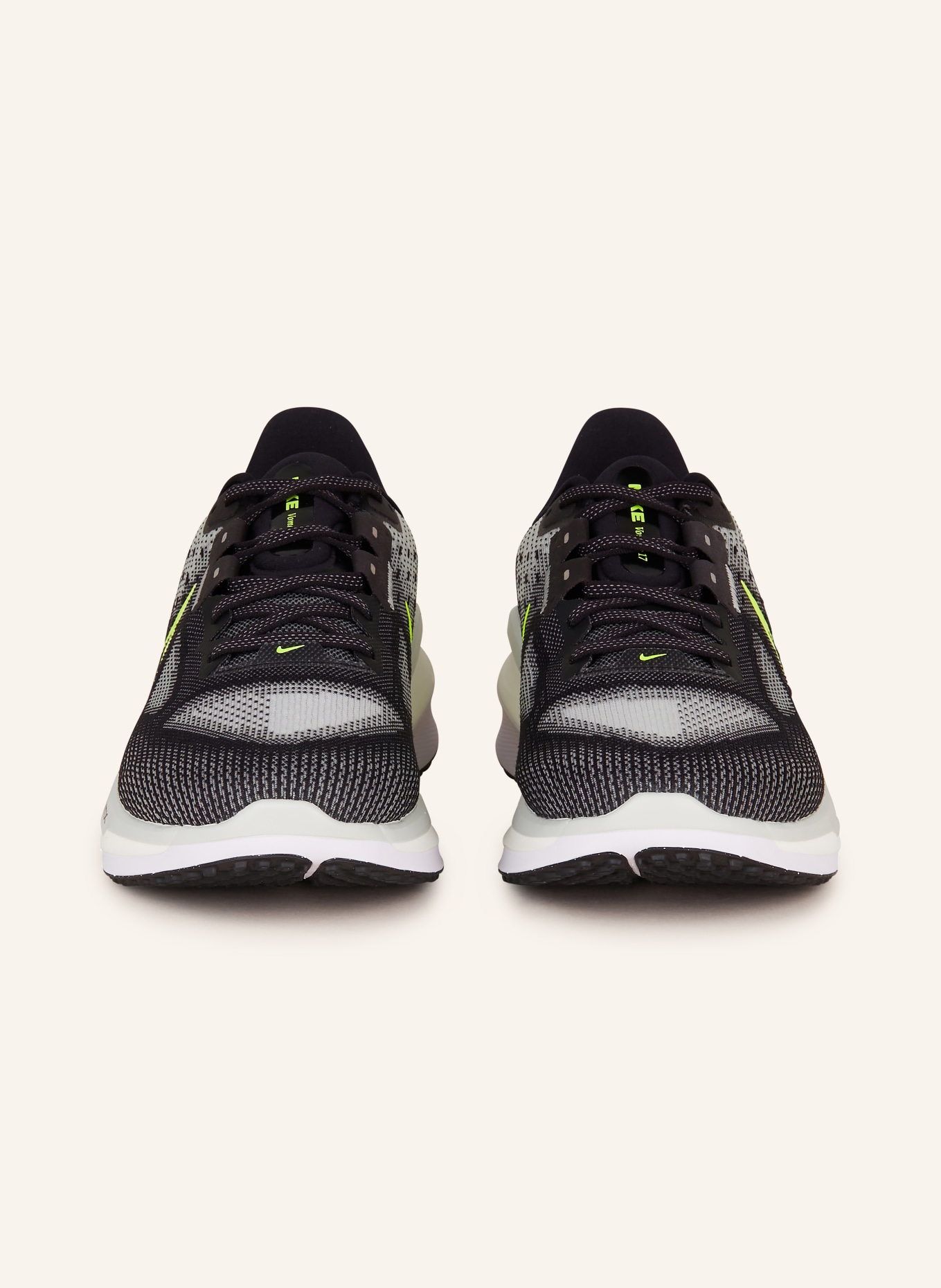 Nike Laufschuhe VOMERO 17, Farbe: HELLGRAU/ DUNKELGRAU/ NEONGELB (Bild 3)