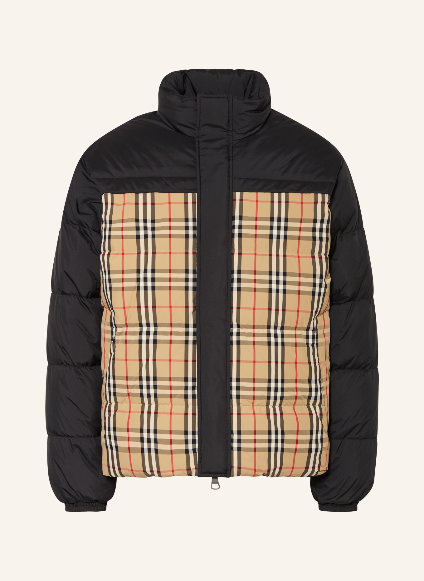 BURBERRY Down jacket OAKMERE reversible, Color: BEIGE/ BLACK/ RED (Image 1)