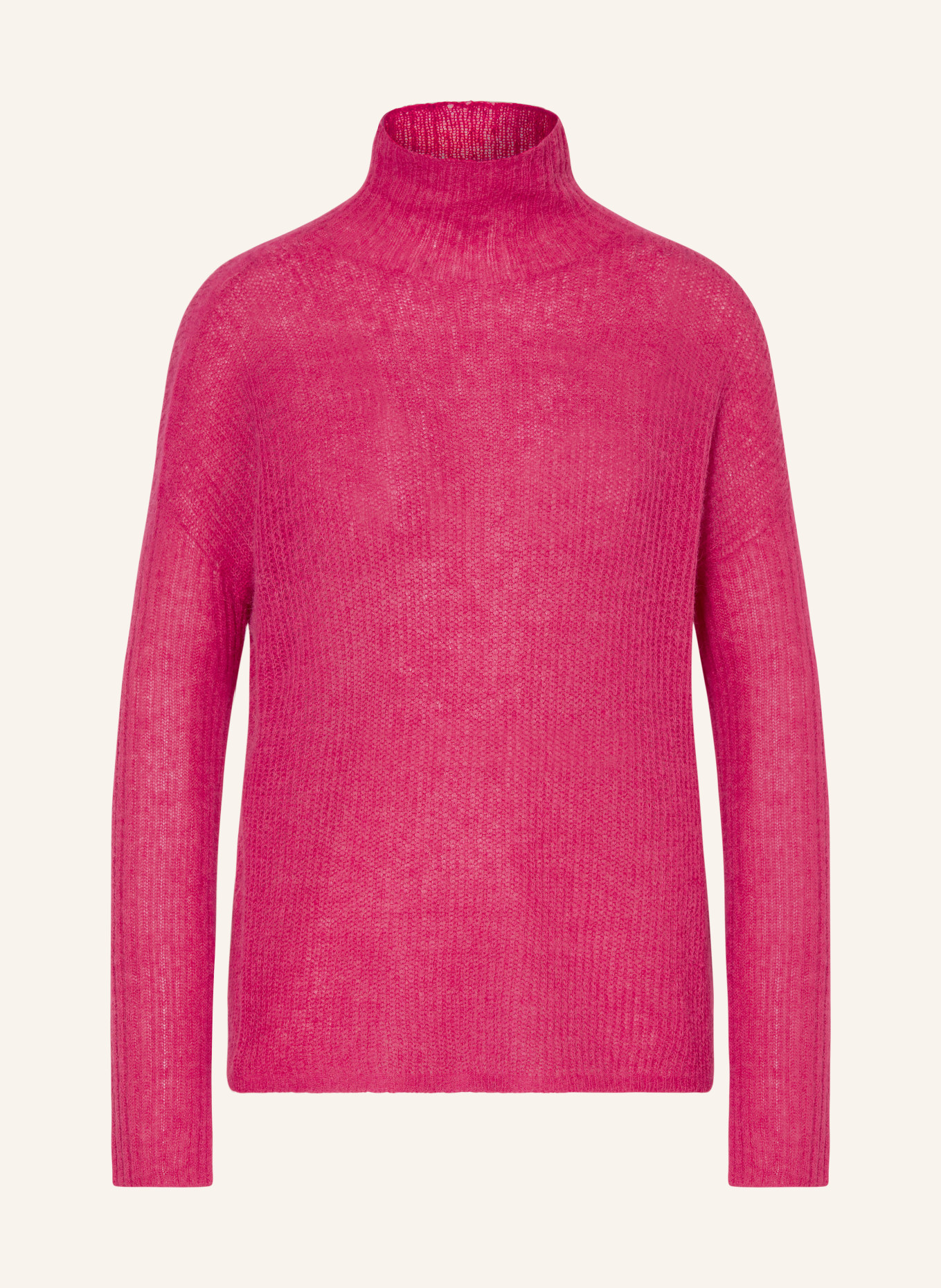 EMPORIO ARMANI Sweter z dodatkiem alpaki, Kolor: MOCNORÓŻOWY (Obrazek 1)