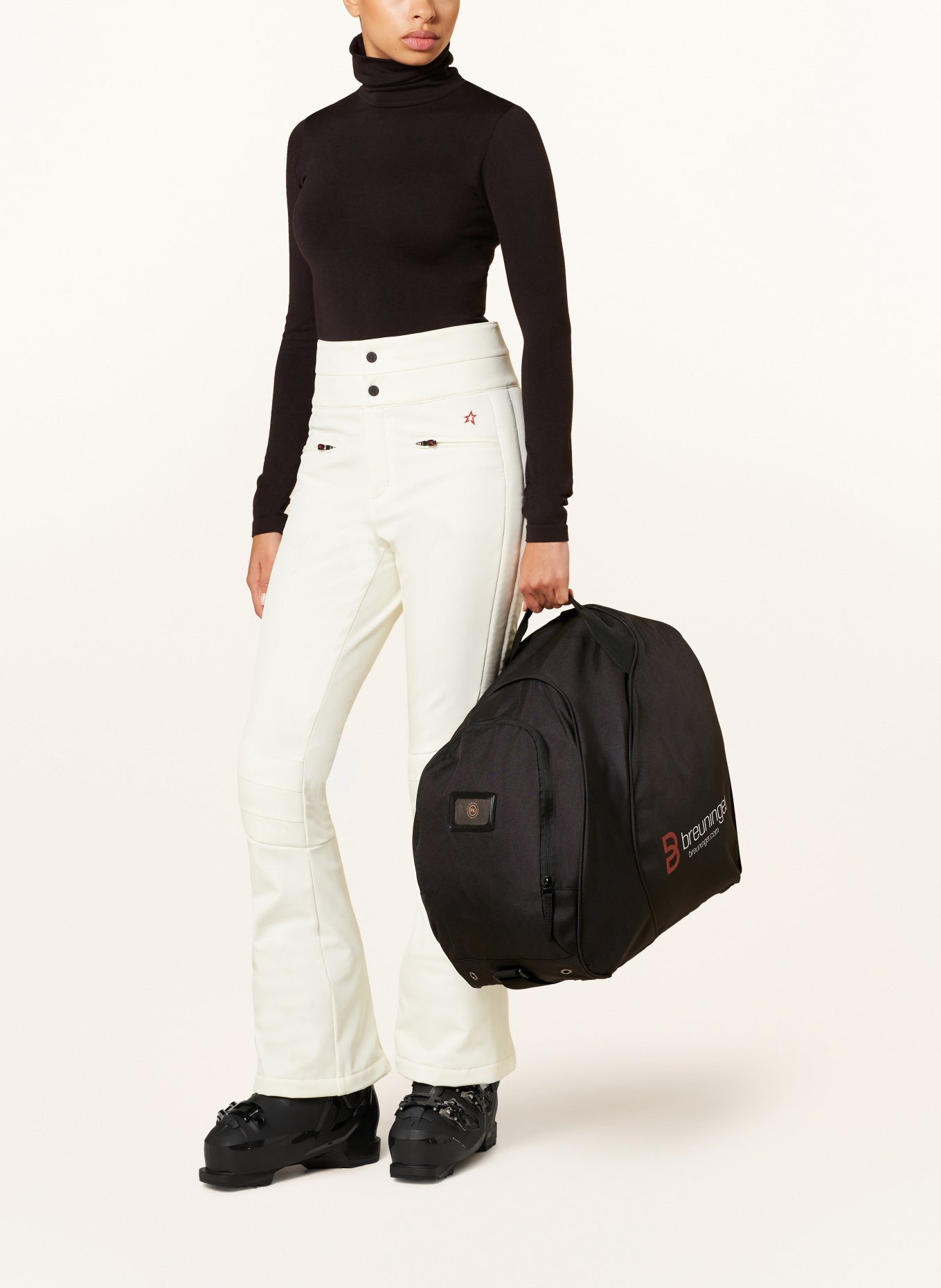 Breuninger Mitarbeiterkollektion Ski boot bag with Breuninger logo, Color: BLACK/ WHITE (Image 5)