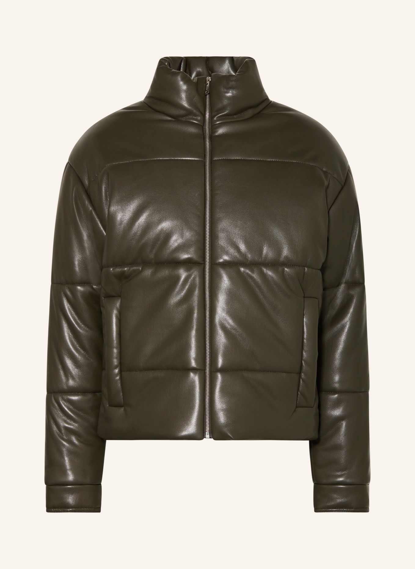 Nanushka Jacket MARRON in leather look, Color: DARK GREEN (Image 1)