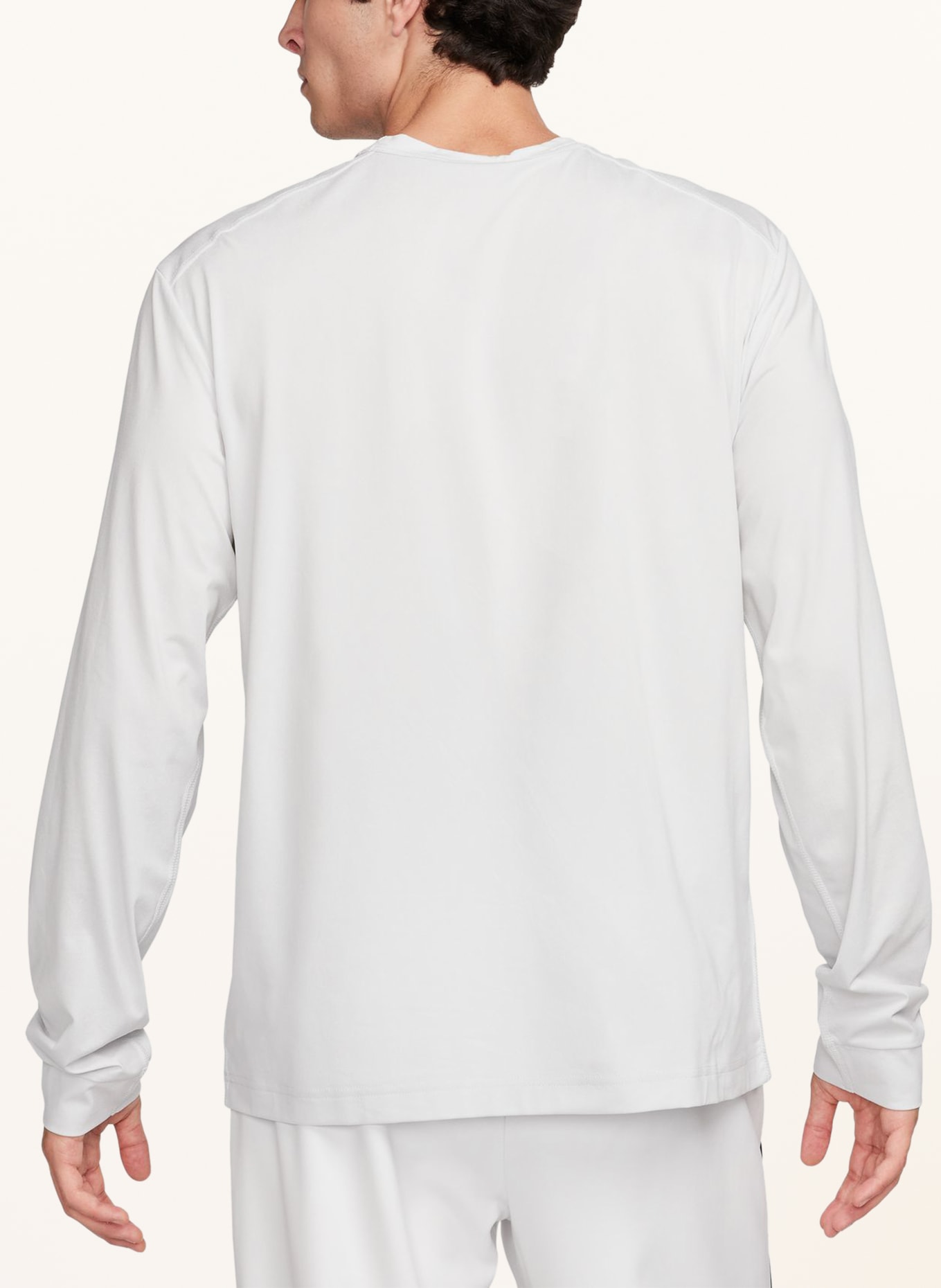 Nike Running shirt TRACK CLUB, Color: LIGHT GRAY/ WHITE (Image 3)