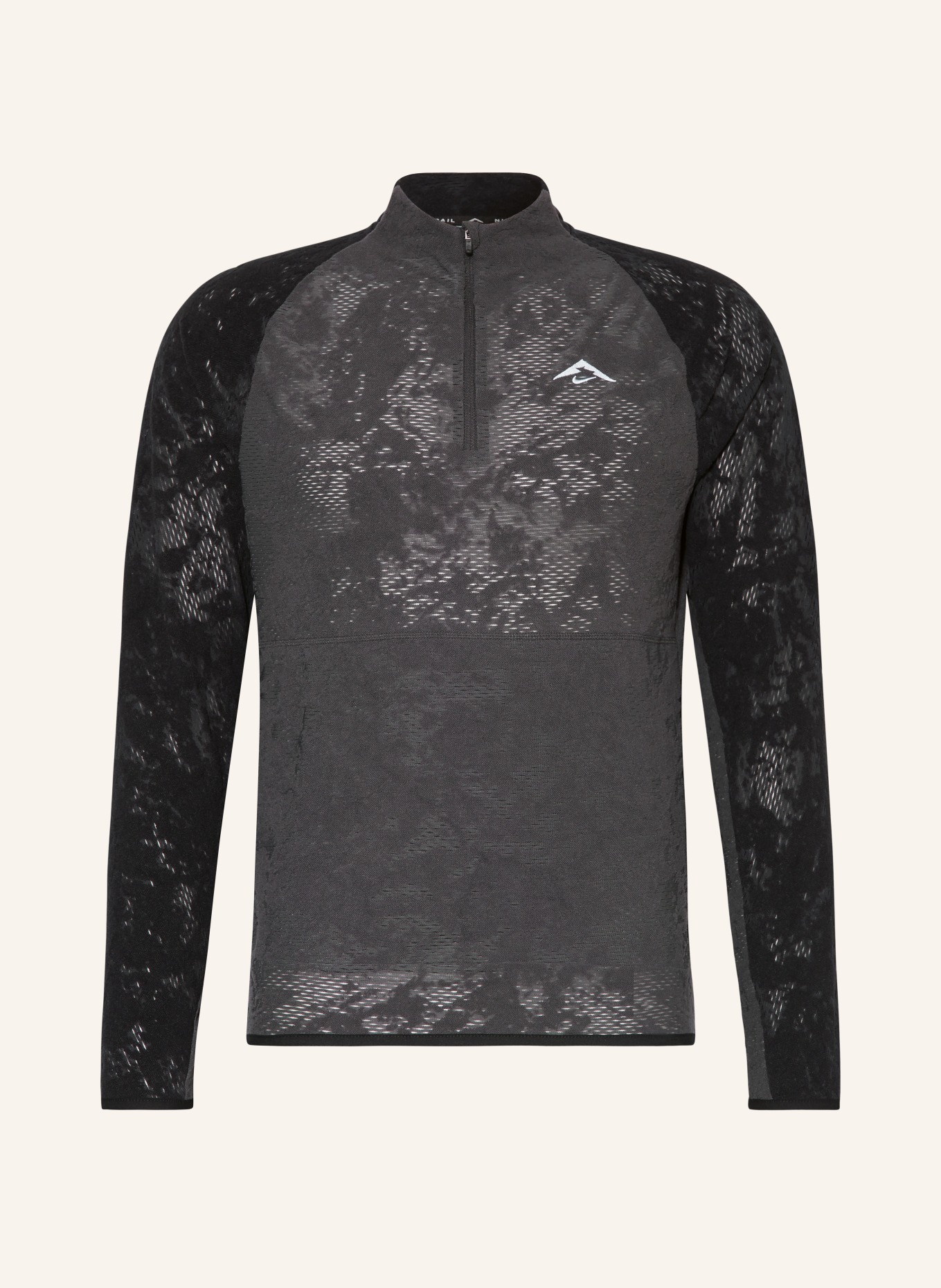 Nike Running shirt DRI-FIT TRAIL, Color: DARK GRAY/ GRAY (Image 1)