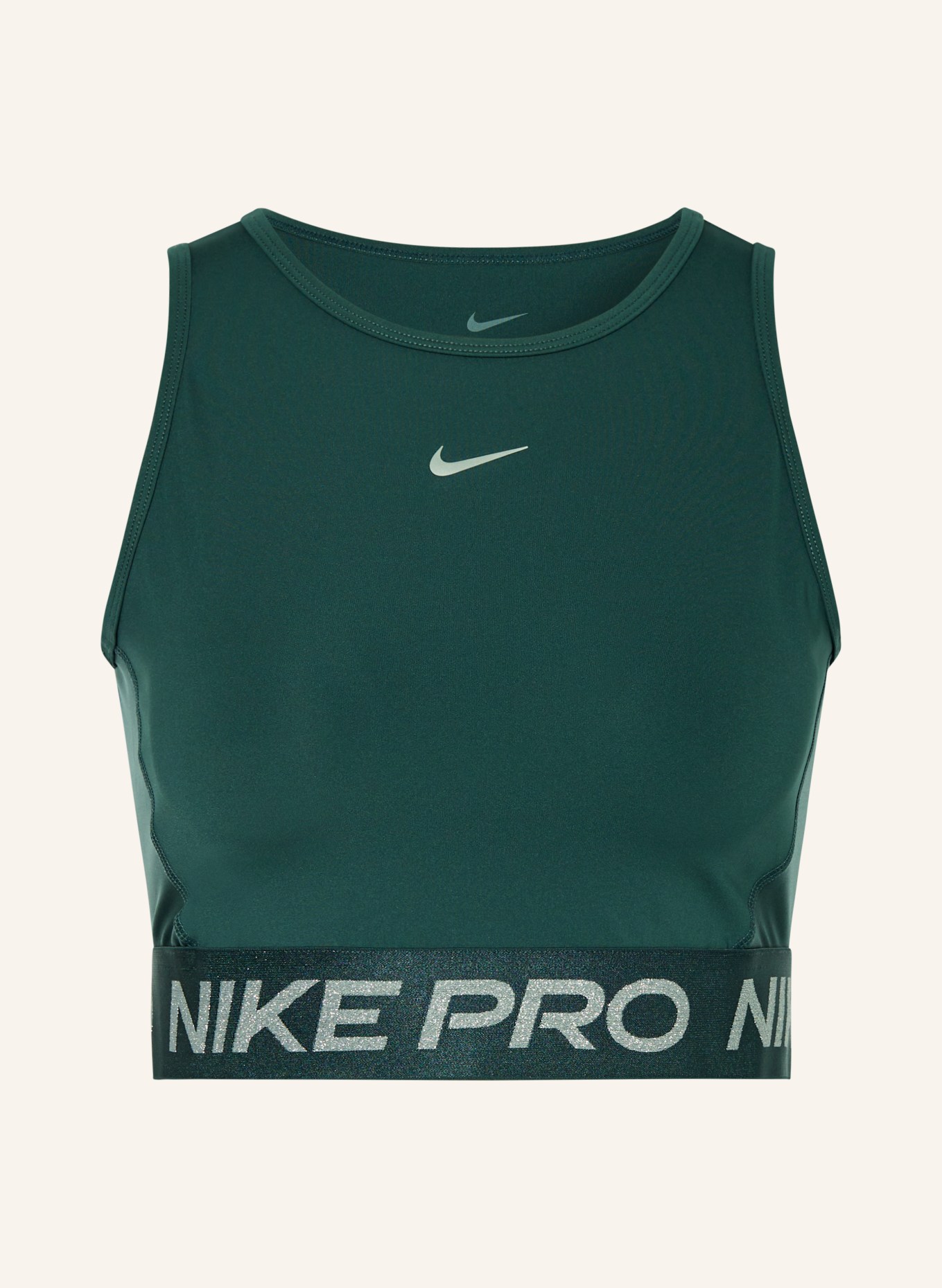 Nike Cropped top DRI-FIT PRO, Barva: PETROLEJOVÁ (Obrázek 1)