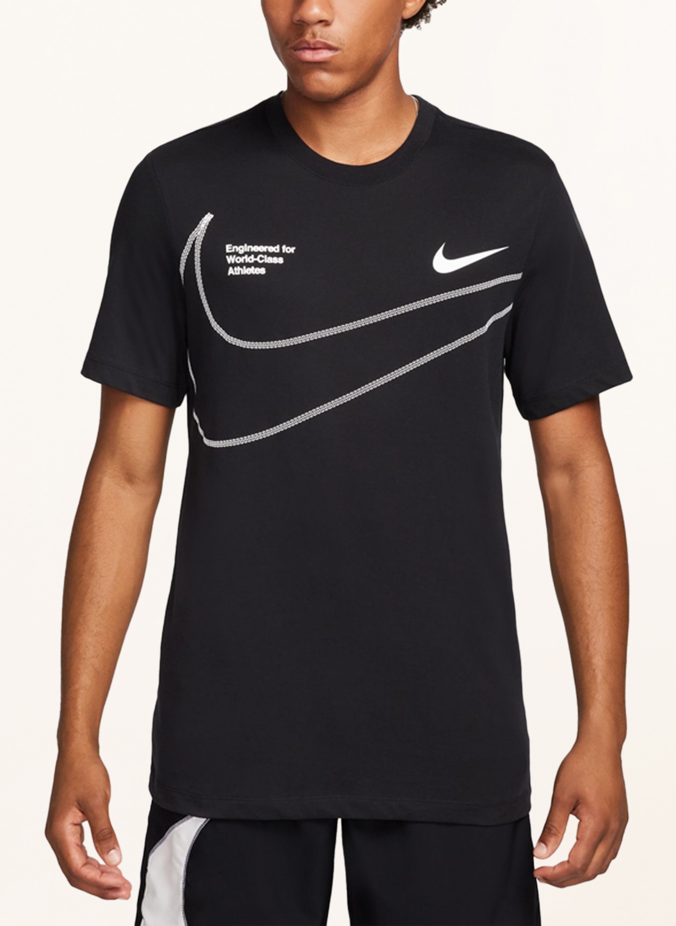 Nike T-Shirt DRI-FIT, Farbe: SCHWARZ/ WEISS (Bild 4)