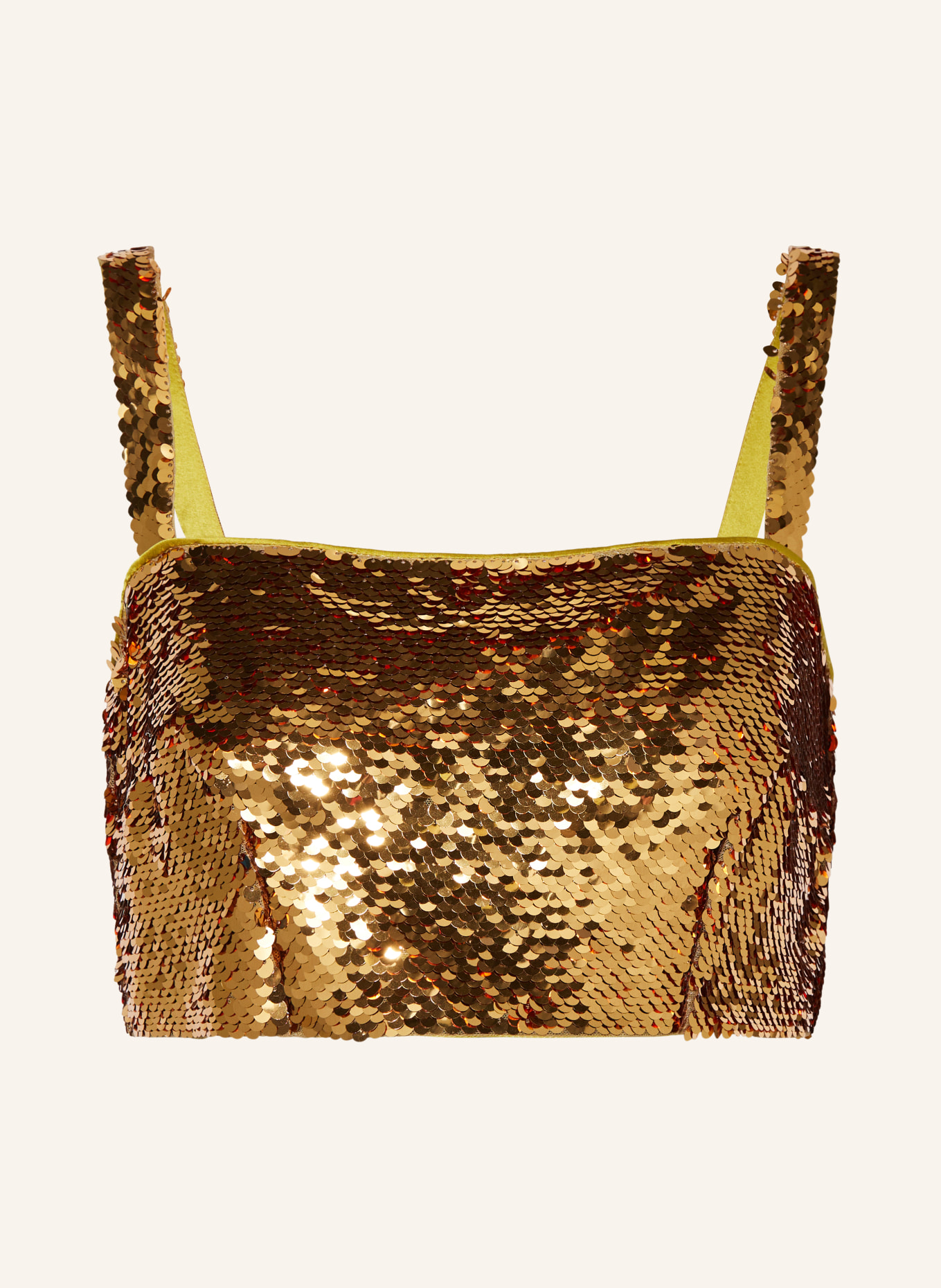 DOLCE & GABBANA Cropped top with sequins, Color: GOLD (Image 1)