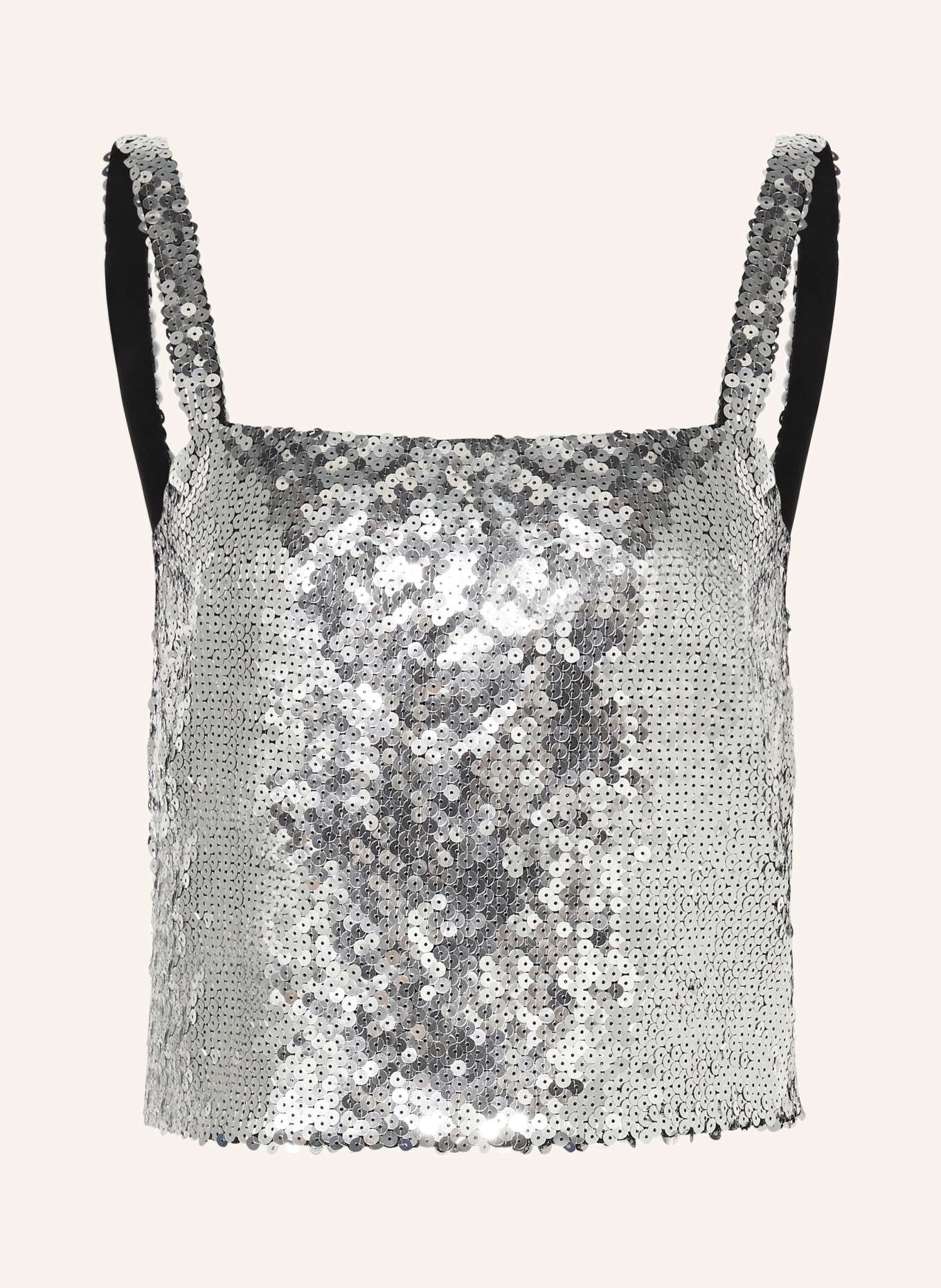 DOLCE & GABBANA Cropped top with sequins, Color: SILVER (Image 1)