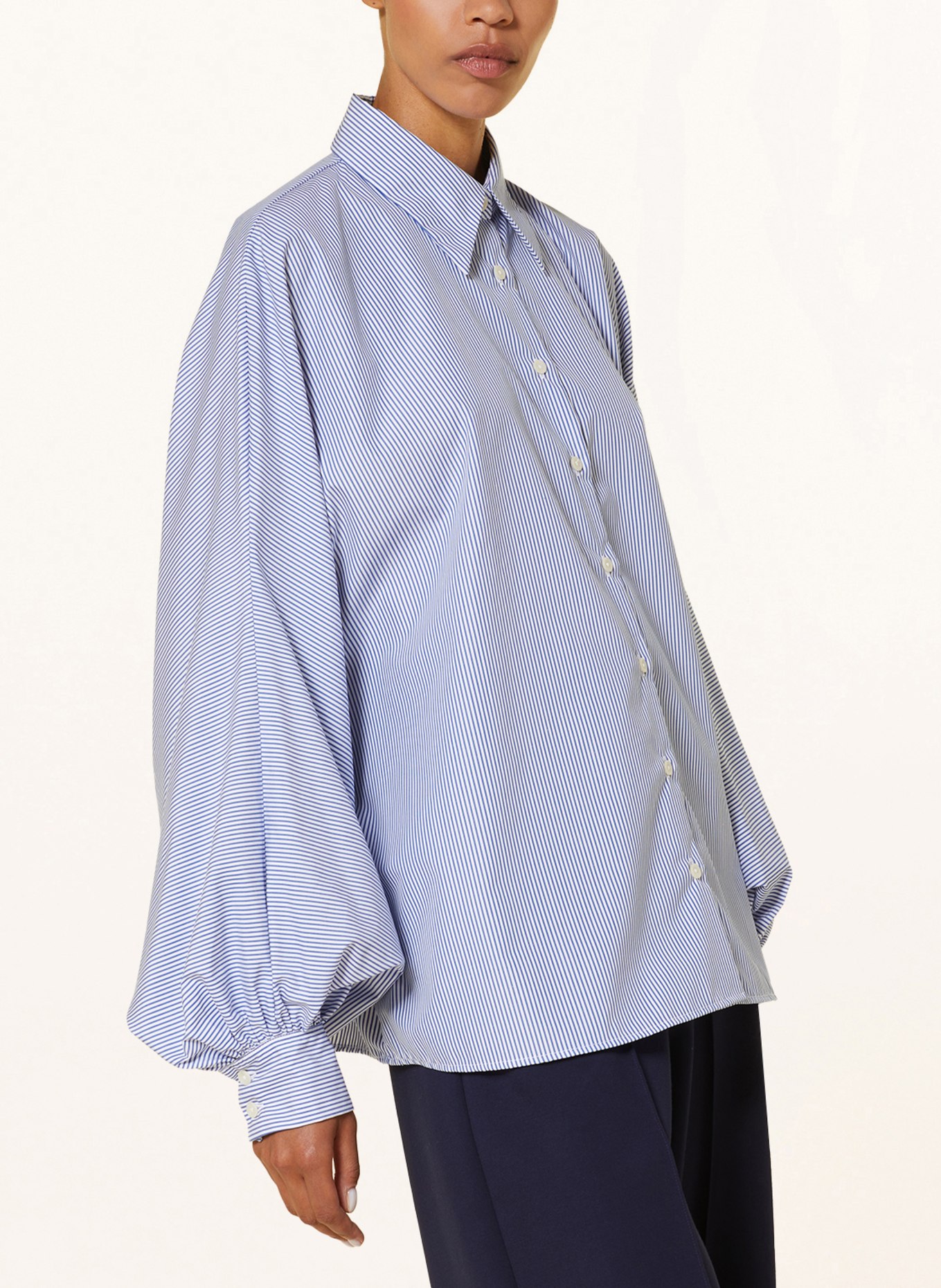 SoSUE Shirt blouse ANTONIA, Color: LIGHT BLUE/ WHITE (Image 4)