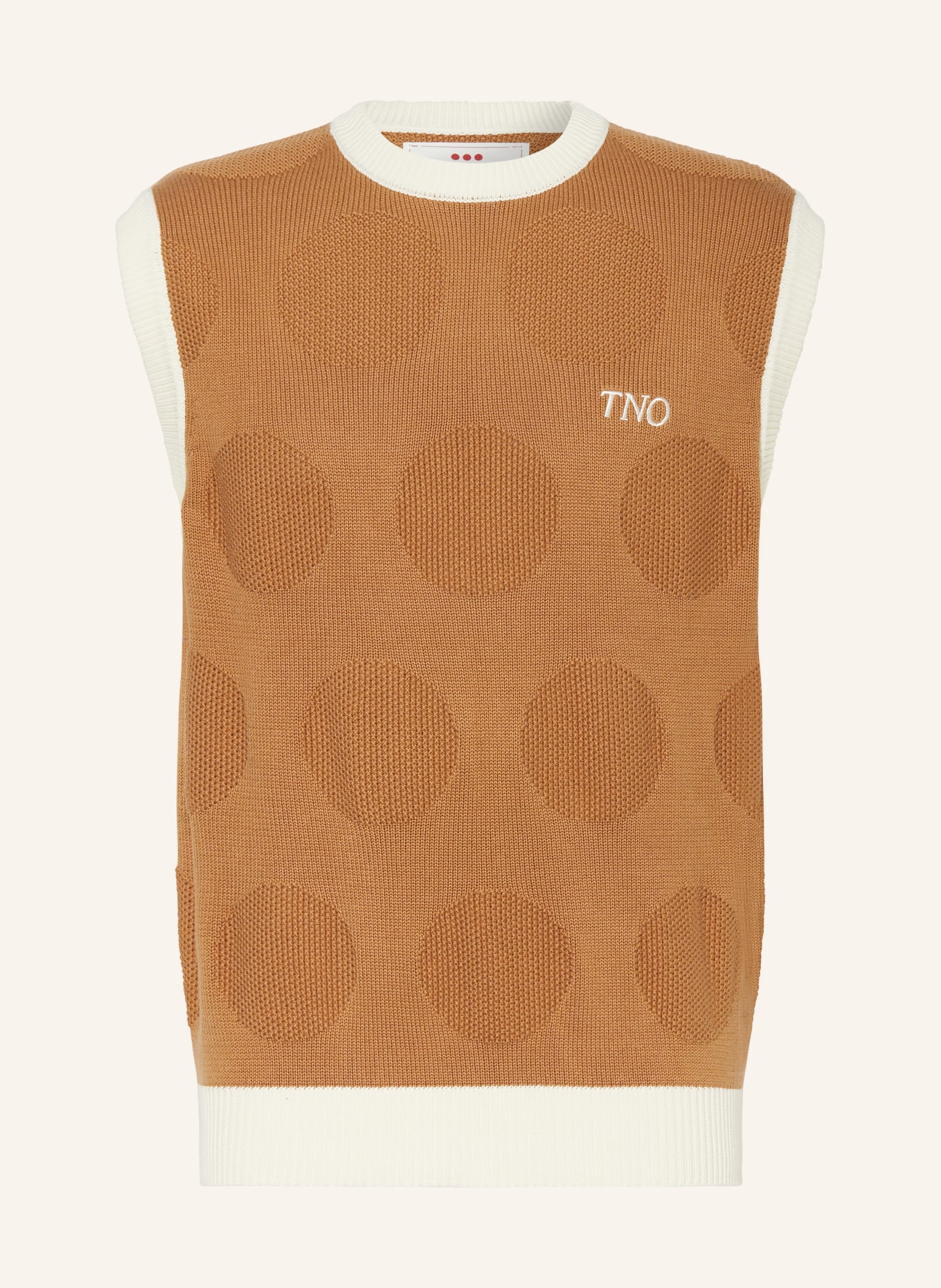 THE NEW ORIGINALS Sweater vest SPENCER in brown ecru