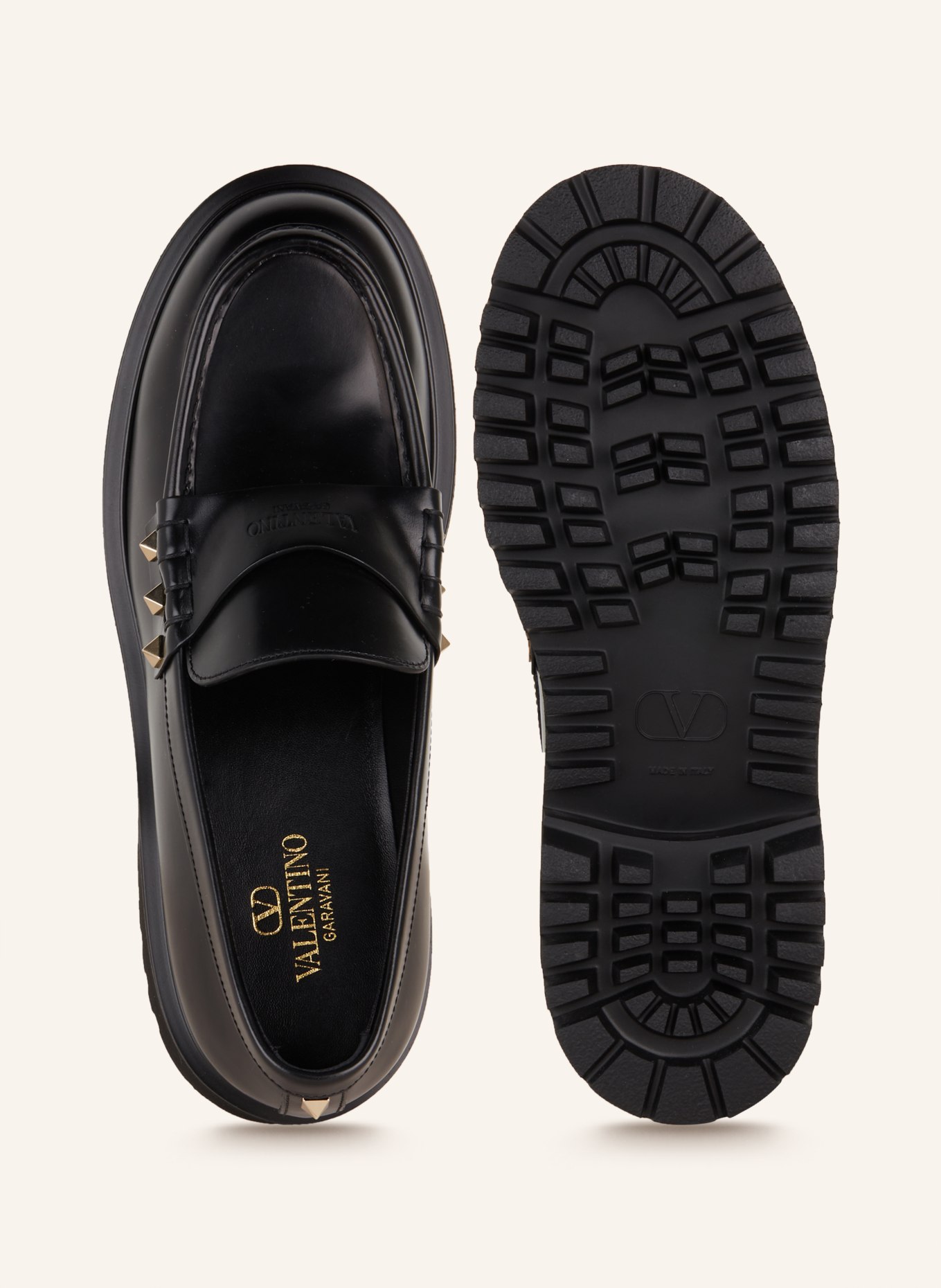 VALENTINO GARAVANI Loafers ROCKSTUD, Color: BLACK (Image 5)