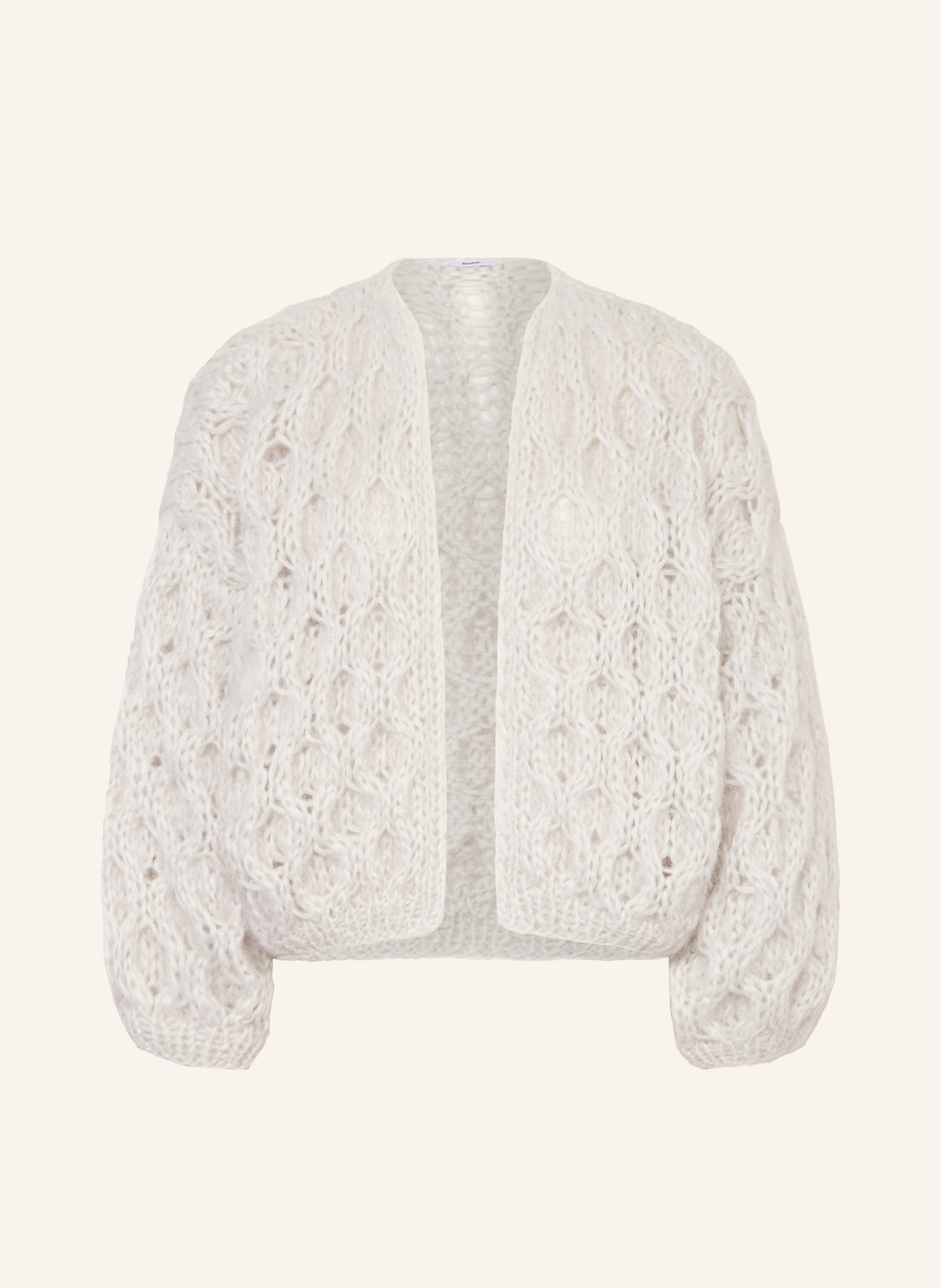 MAIAMI Knit cardigan made of mohair, Color: LIGHT GRAY (Image 1)