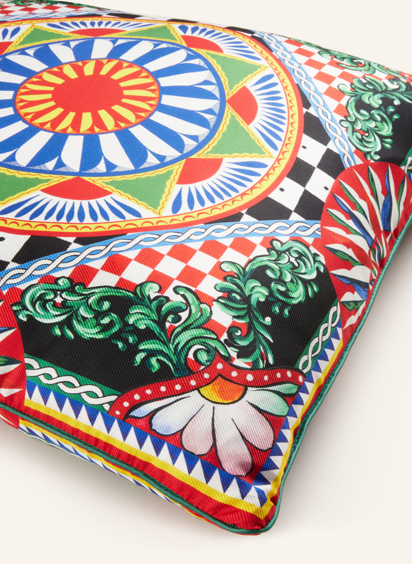 DOLCE & GABBANA CASA Decorative cushion, Color: WHITE/ RED/ GREEN (Image 3)