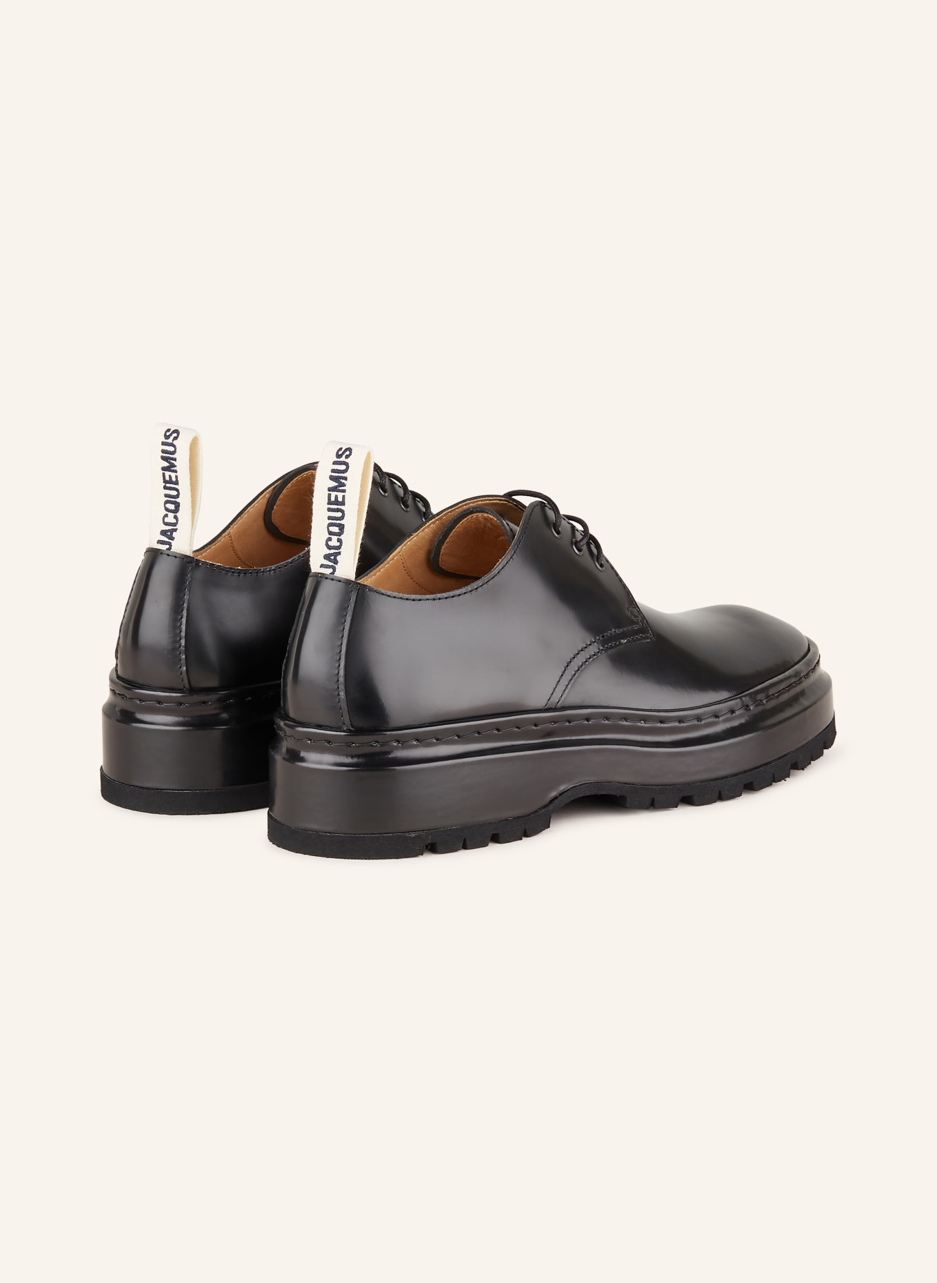 Jacquemus Les Derbies Pavane leather shoes - Black