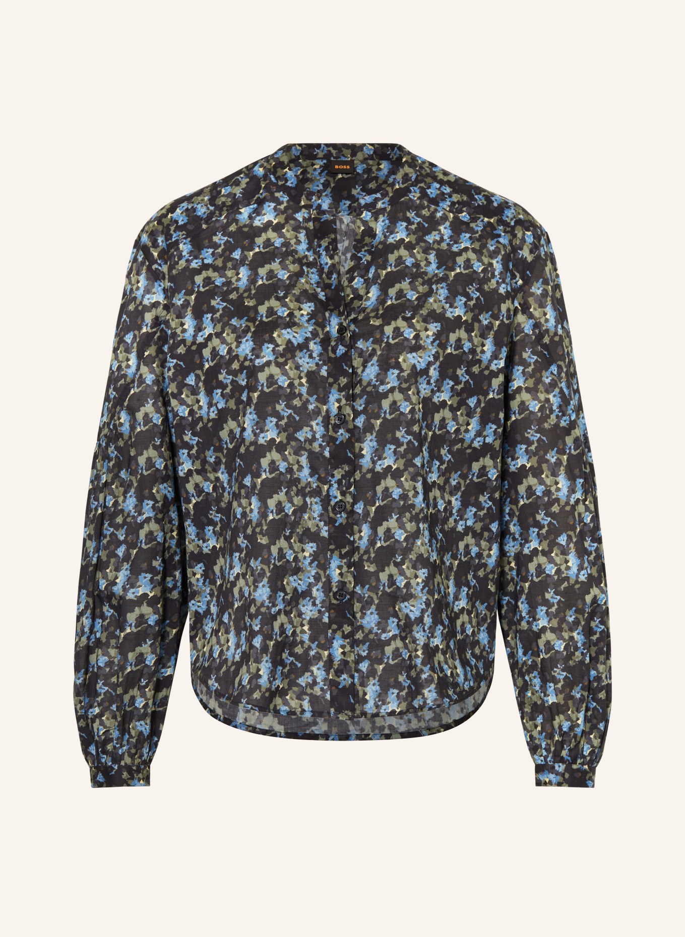 BOSS Bluse BERDAY, Farbe: SCHWARZ/ HELLBLAU (Bild 1)