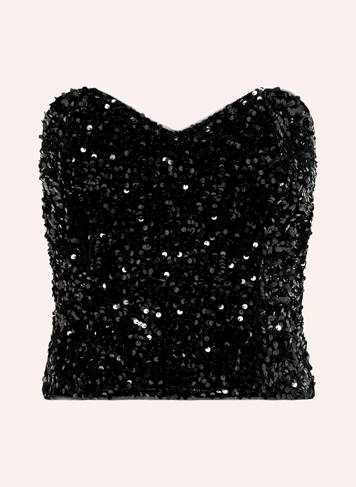 ONLY Off-shoulder top with sequins, Color: BLACK (Image 1)