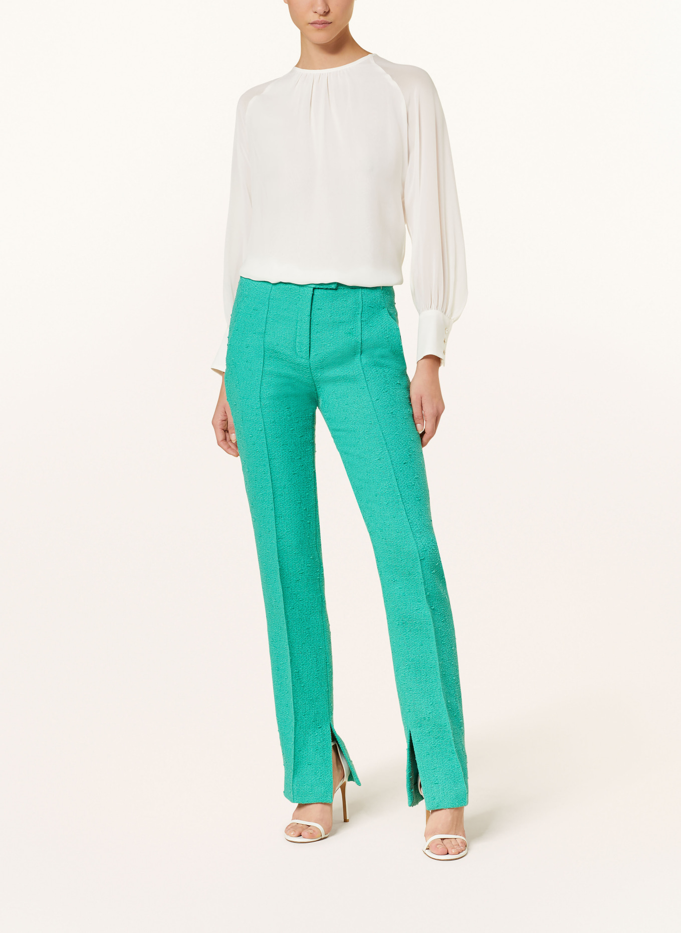 SLY 010 Tweed trousers AZRA, Color: GREEN (Image 2)