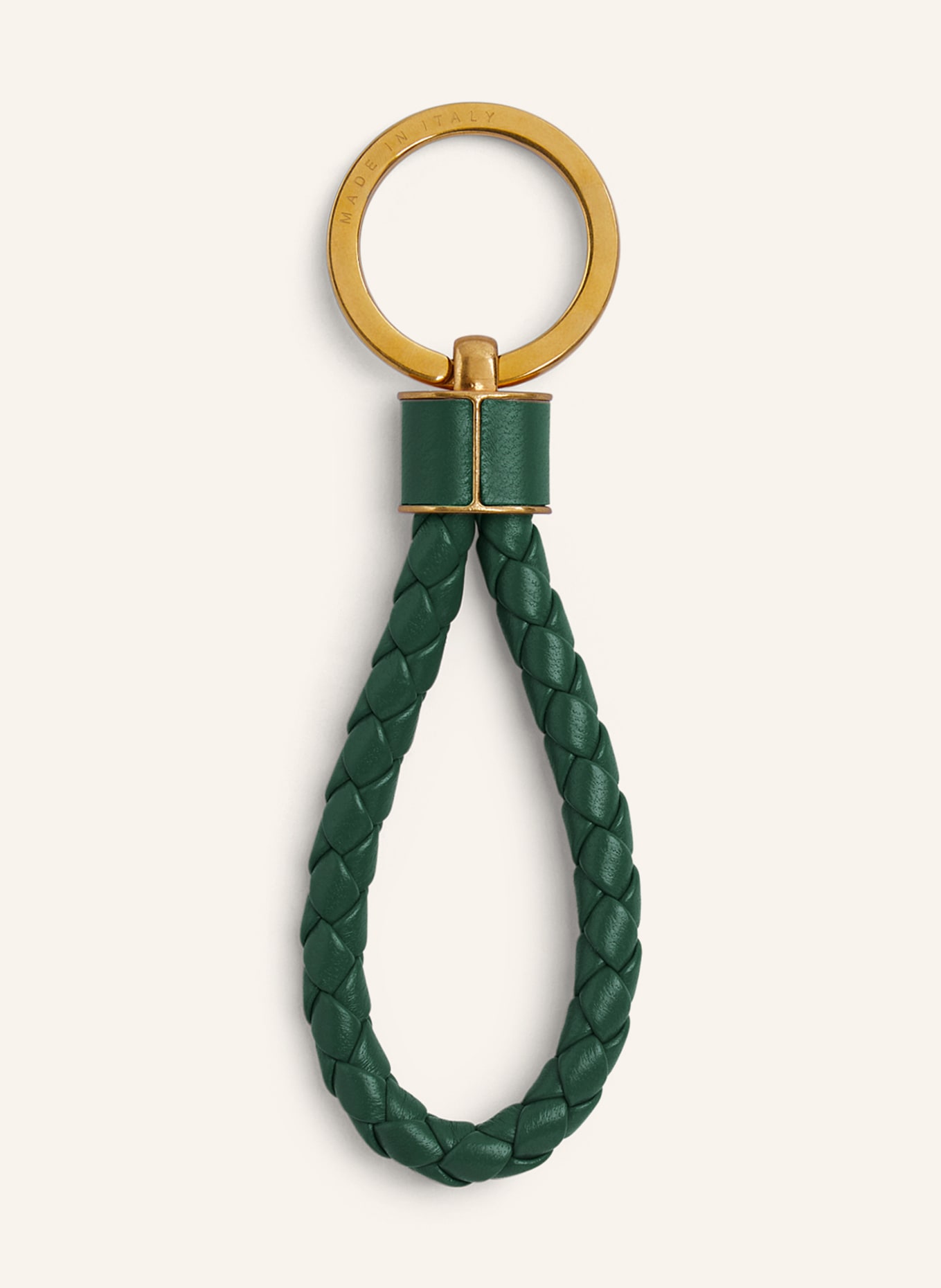 BOTTEGA VENETA Schlüsselanhänger INTRECCIO, Farbe: EMERALD GREEN GOLD (Bild 2)