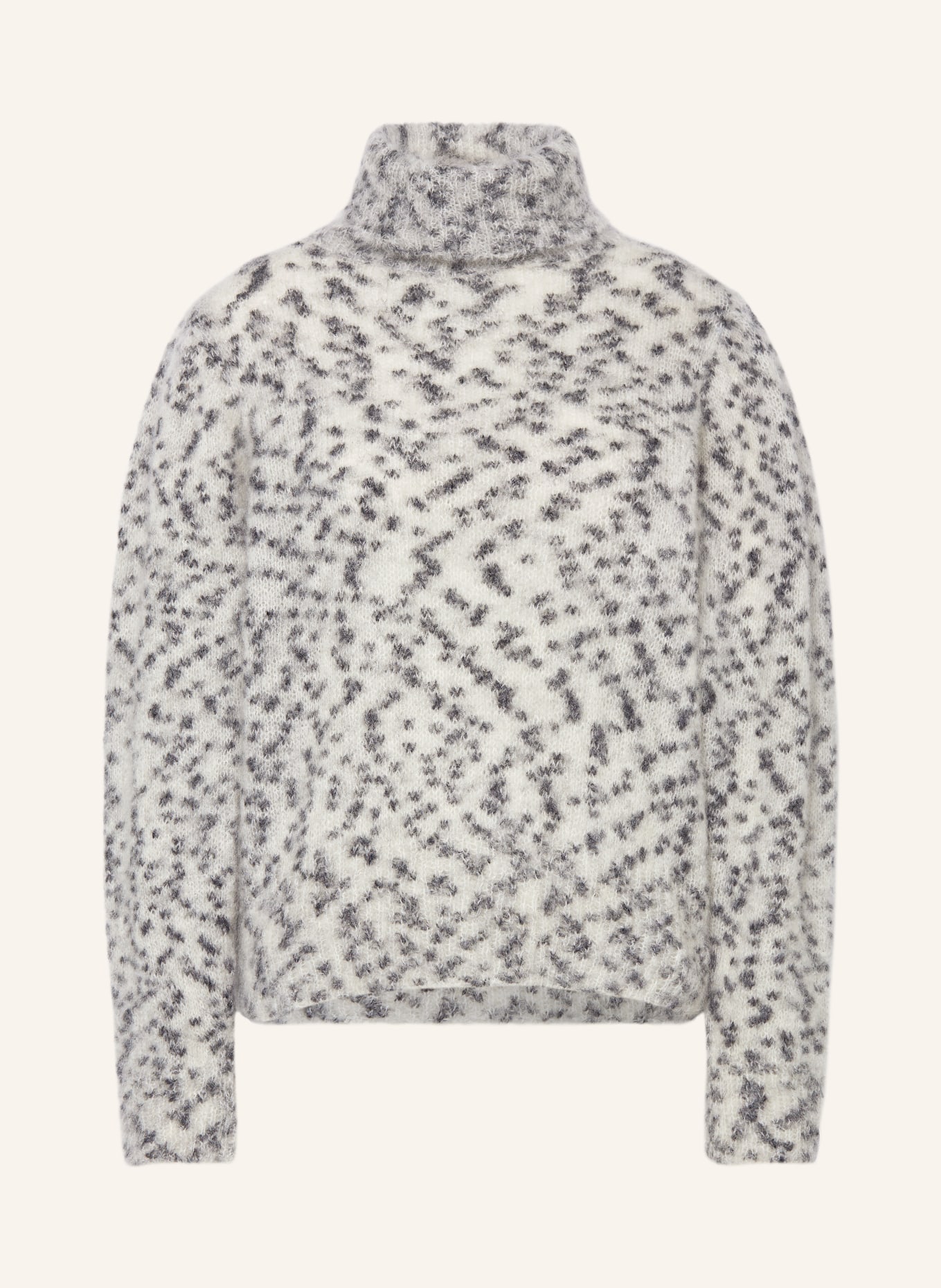 10DAYS Turtleneck sweater, Color: ECRU/ DARK GRAY (Image 1)