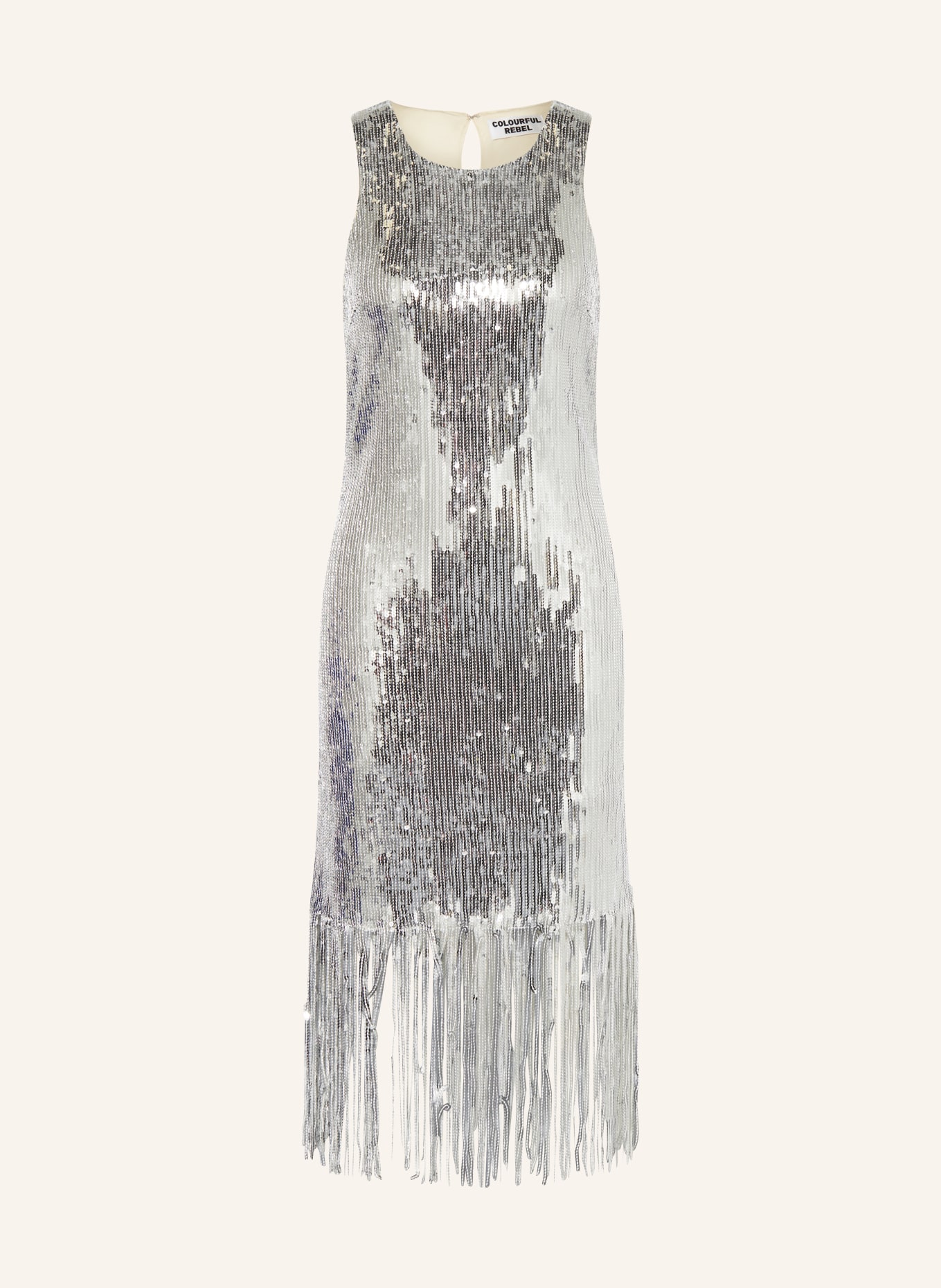 COLOURFUL REBEL Dress MASE with sequins, Color: SILVER (Image 1)