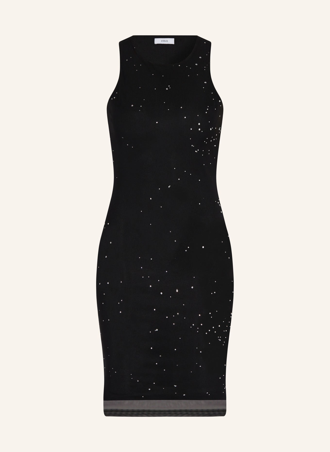 ENVII Sukienka z siateczki ENSTAIRS z ozdobnymi kamykami, Kolor: CZARNY (Obrazek 1)